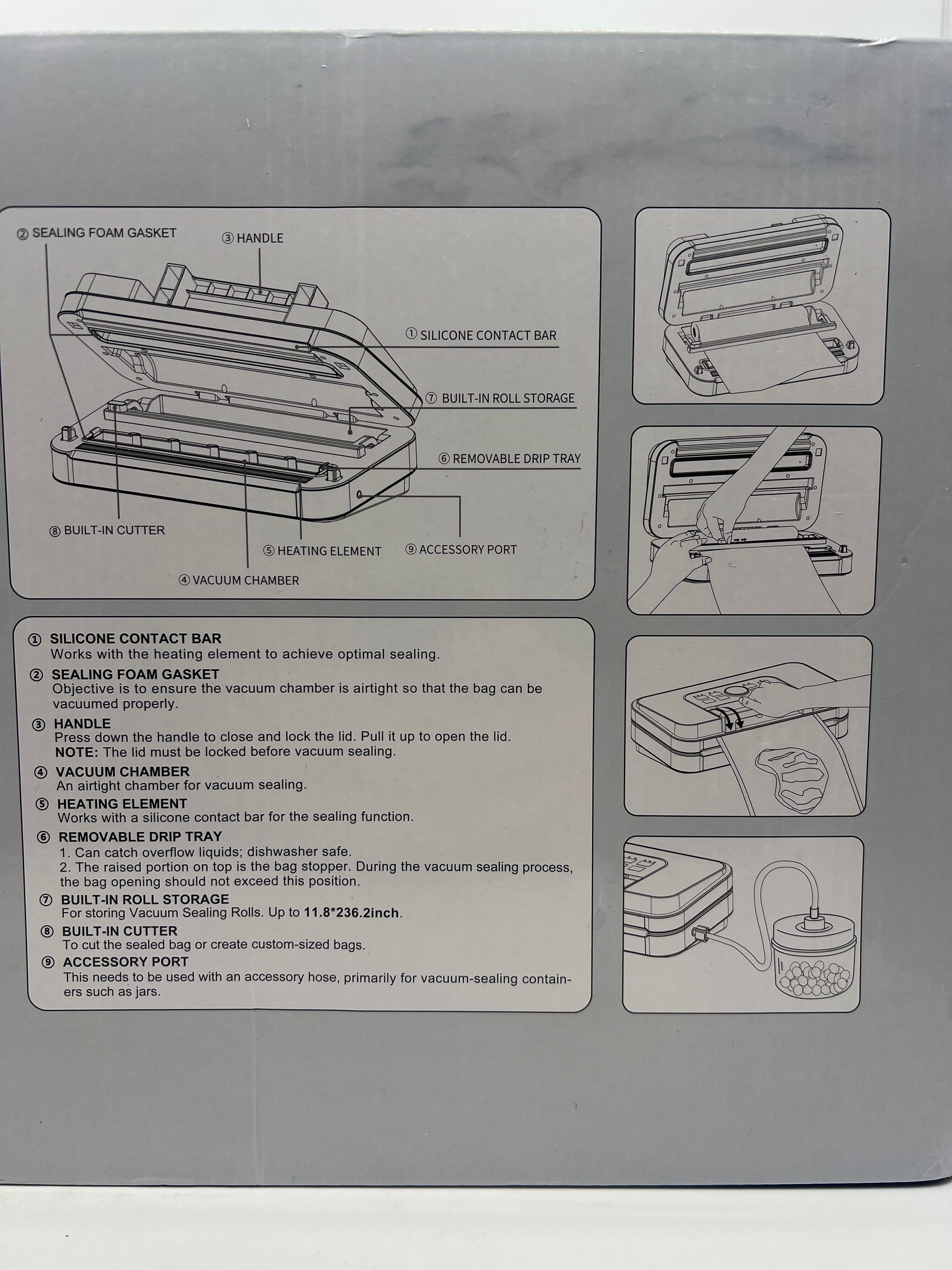 Vacuum Sealer with Bags Storage
