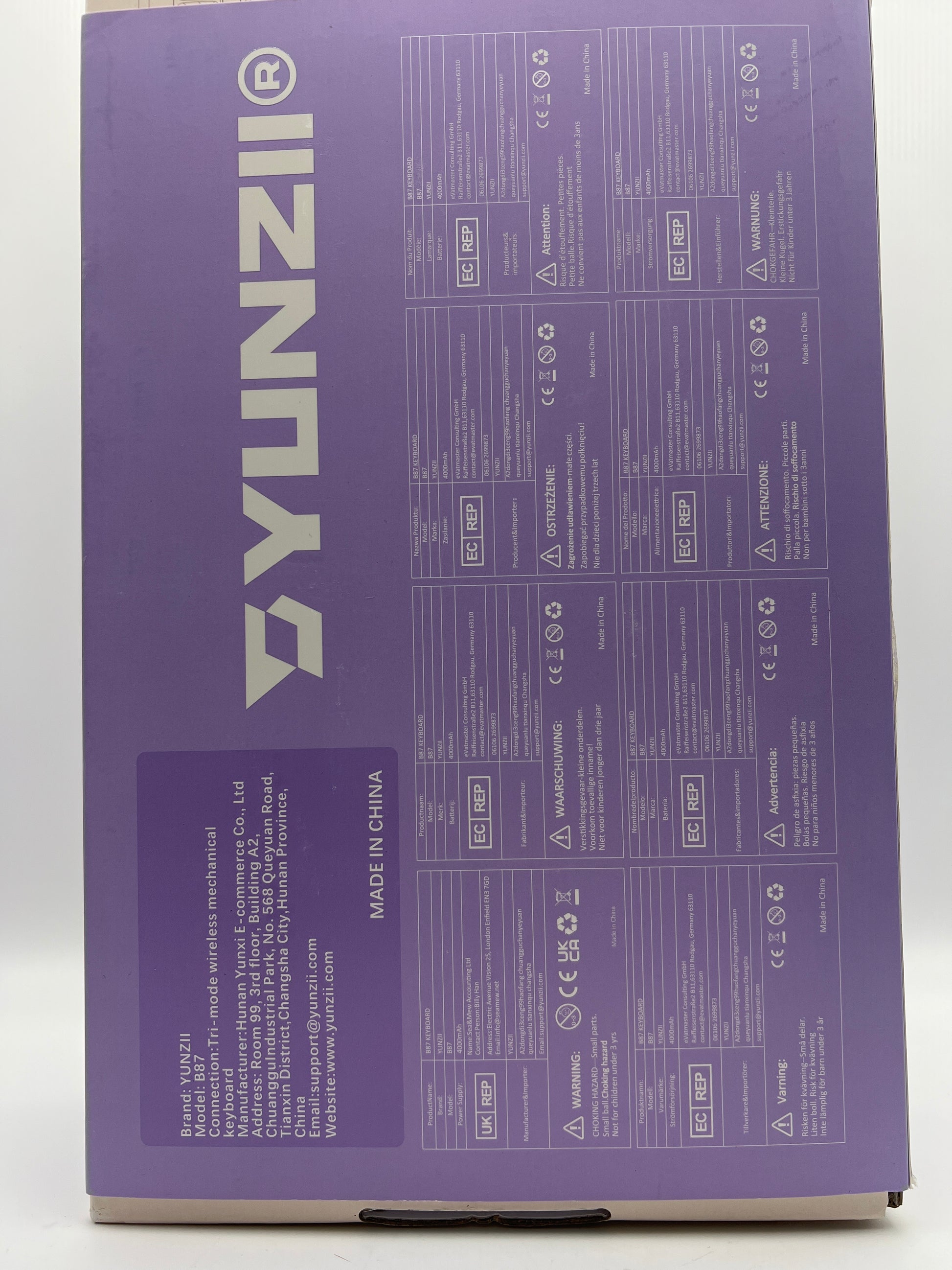 YUNZII B87 Wireless Mechanical Keyboard