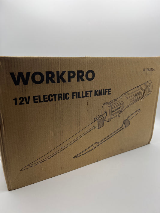 WORKPRO 12V Cordless Electric Fillet Knife with 2 Rechargeable Battery Packs