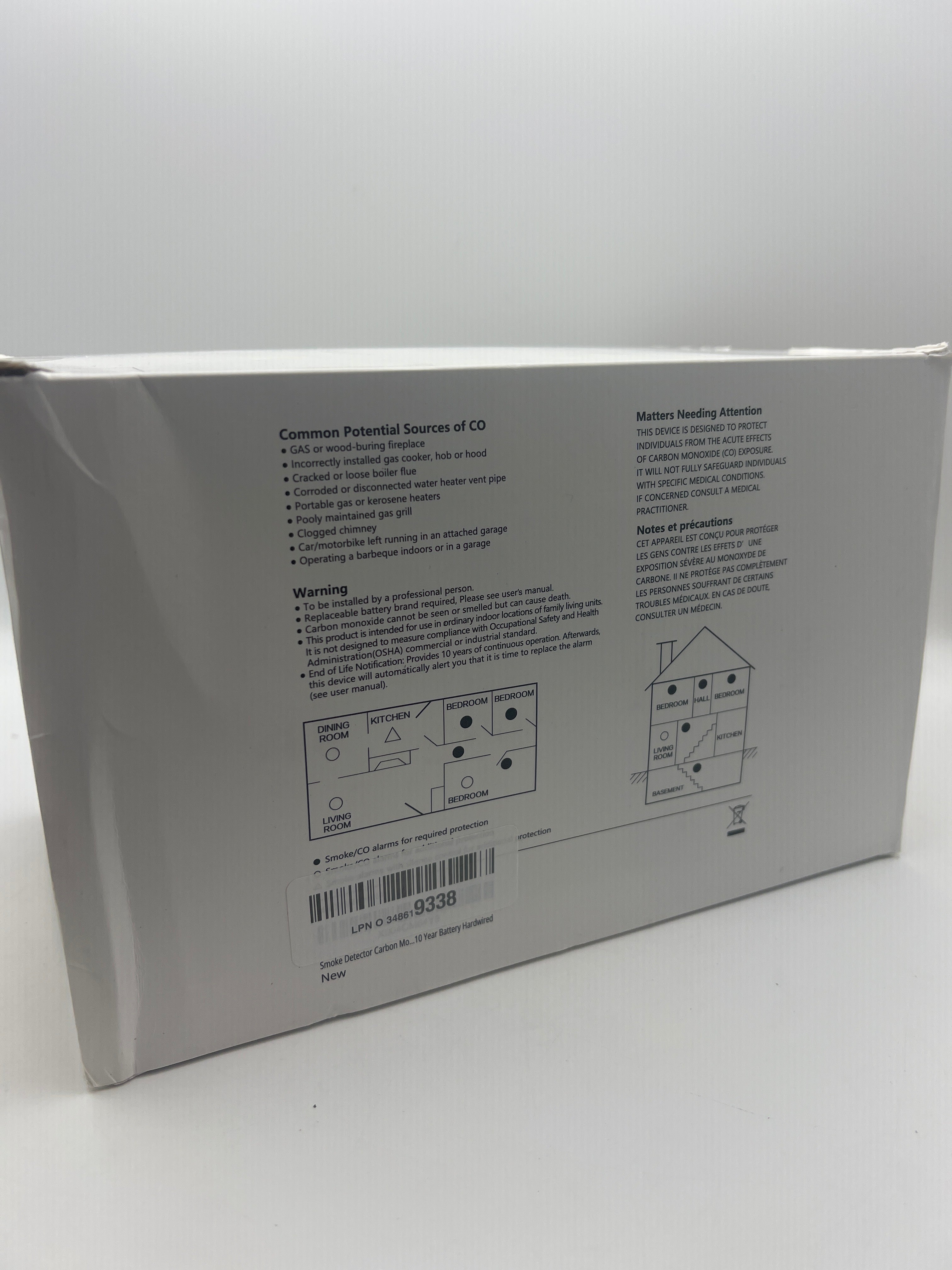 5-Pack Hardwired Smoke and Carbon Monoxide Detectors