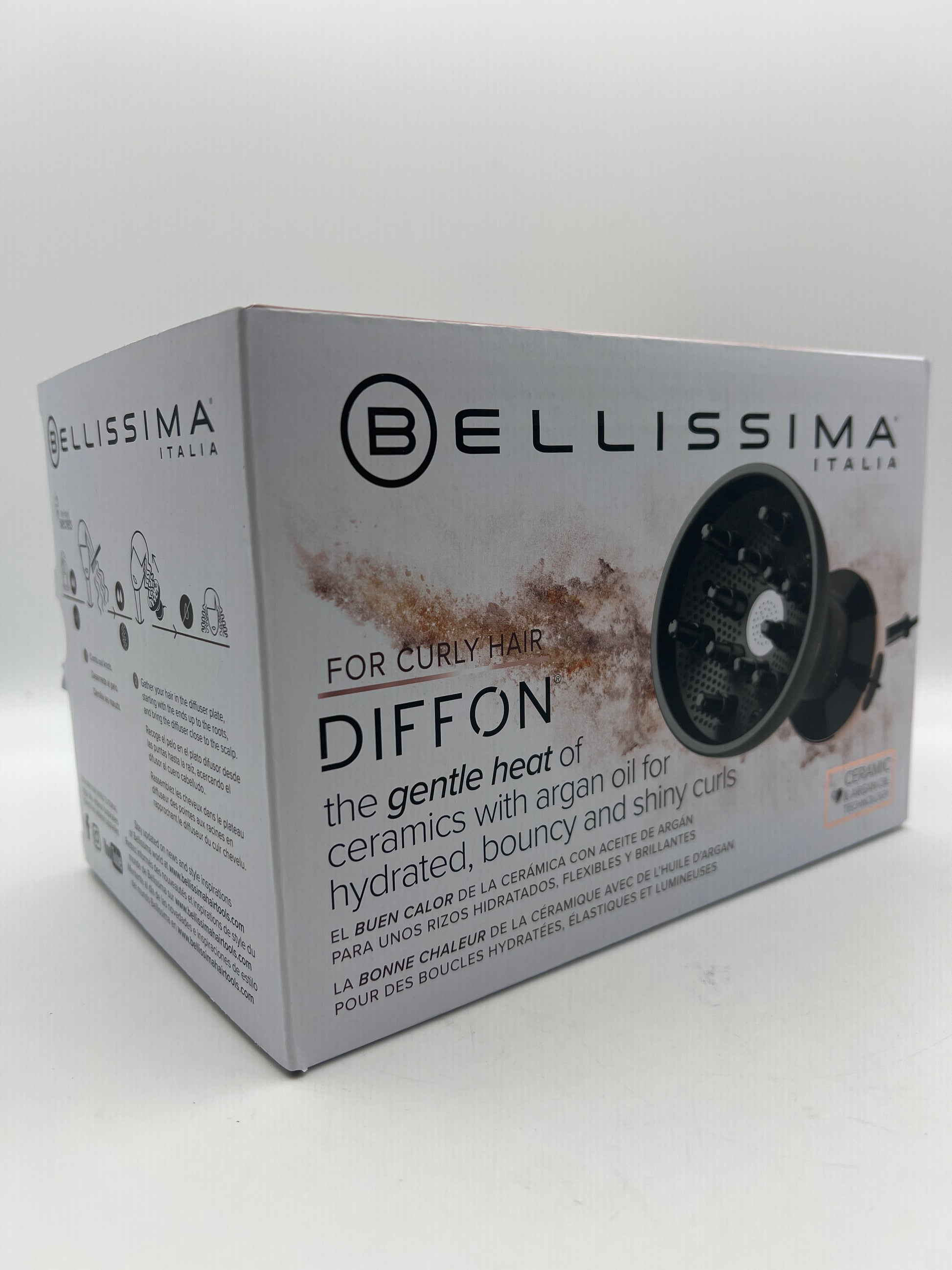 Bellissima Italia Diffon DF1 5000 Ceramic Curly Hair Dryer with Argan Oil