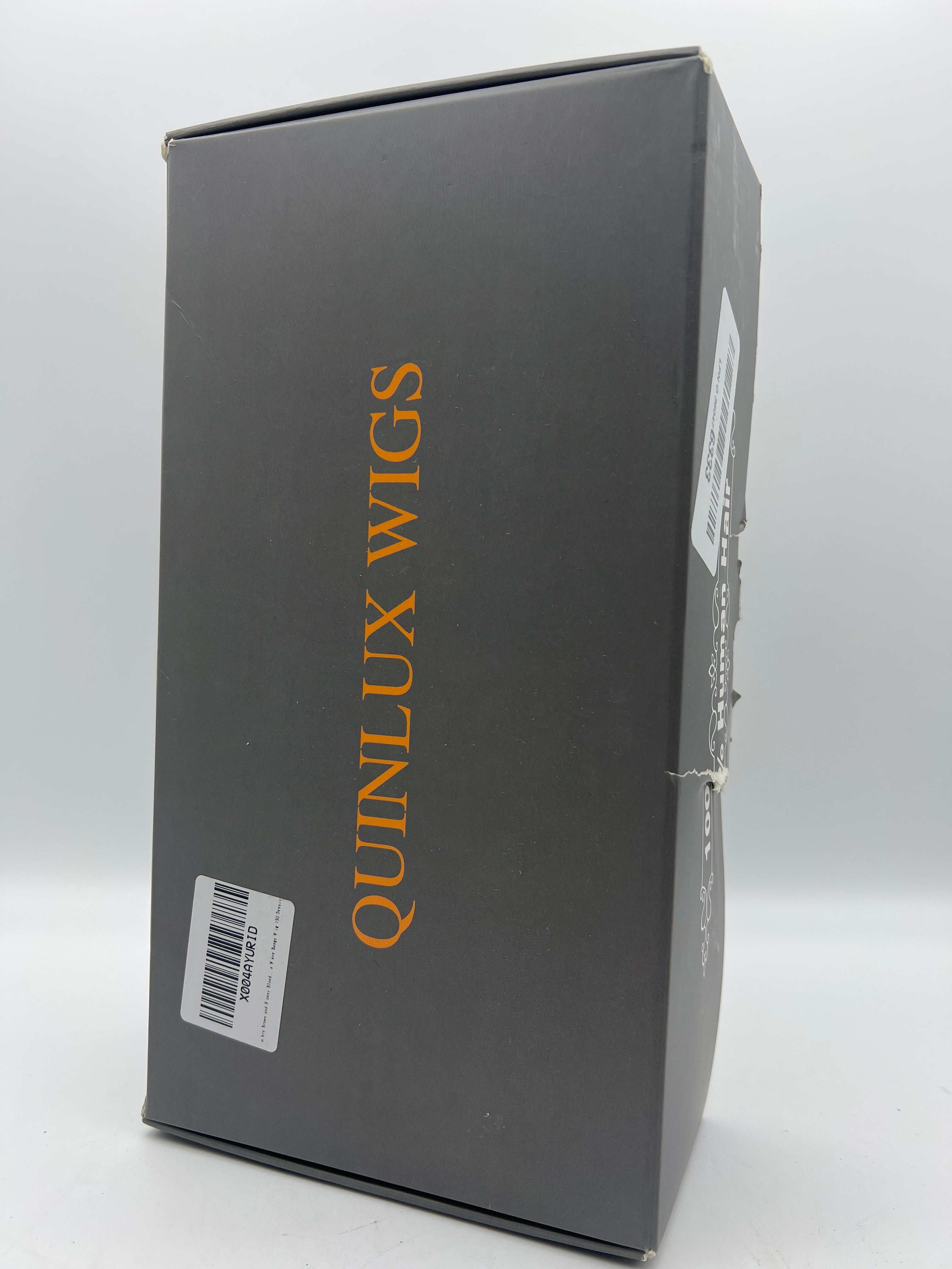 Ombre Brown and Honey Blonde Layered Cut Wavy Human Hair Wig With Bangs - 16" HD 13X4 Glueless Lace Front