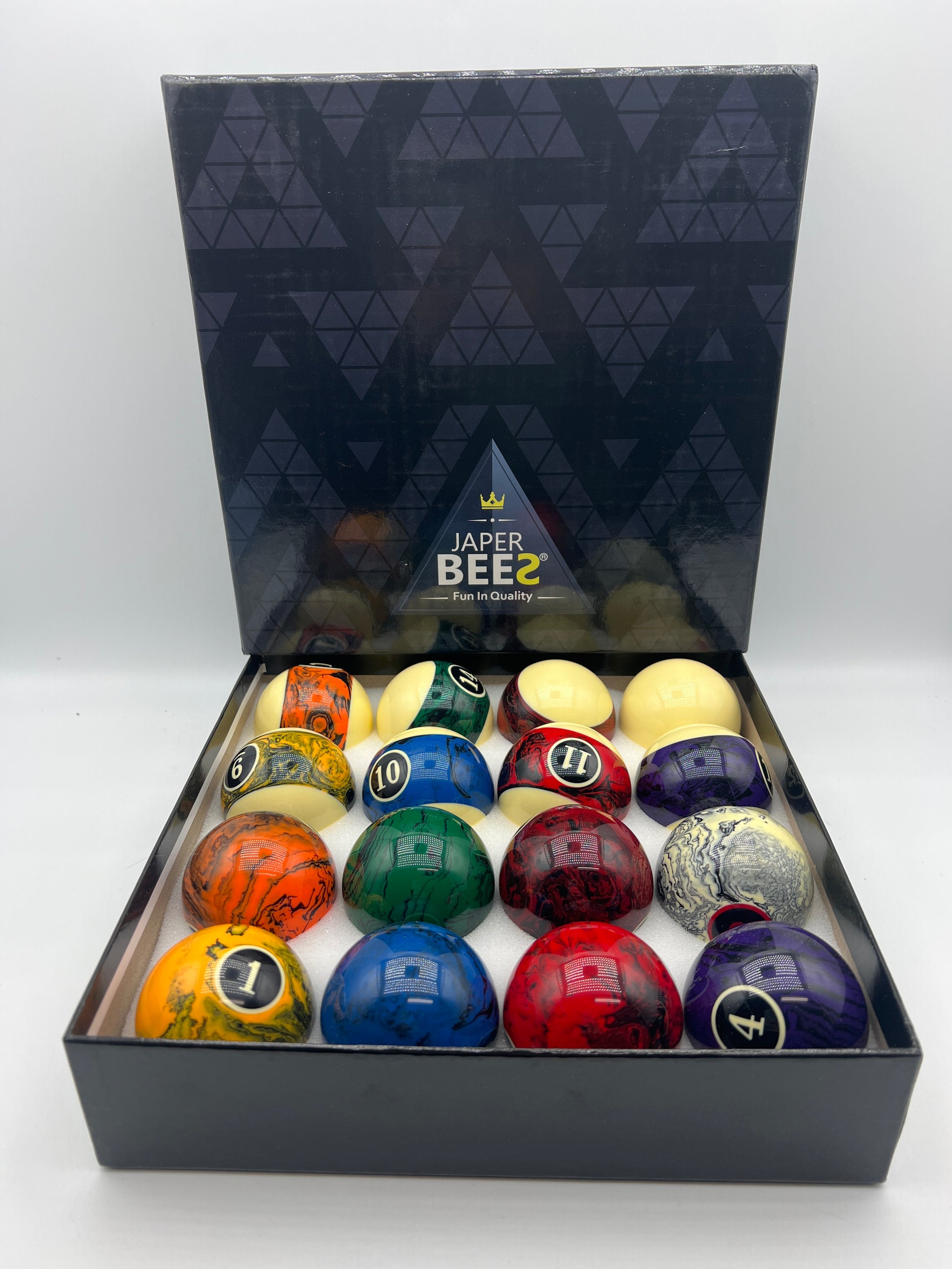 JAPER BEES Billiard Ball Marble Dark Set