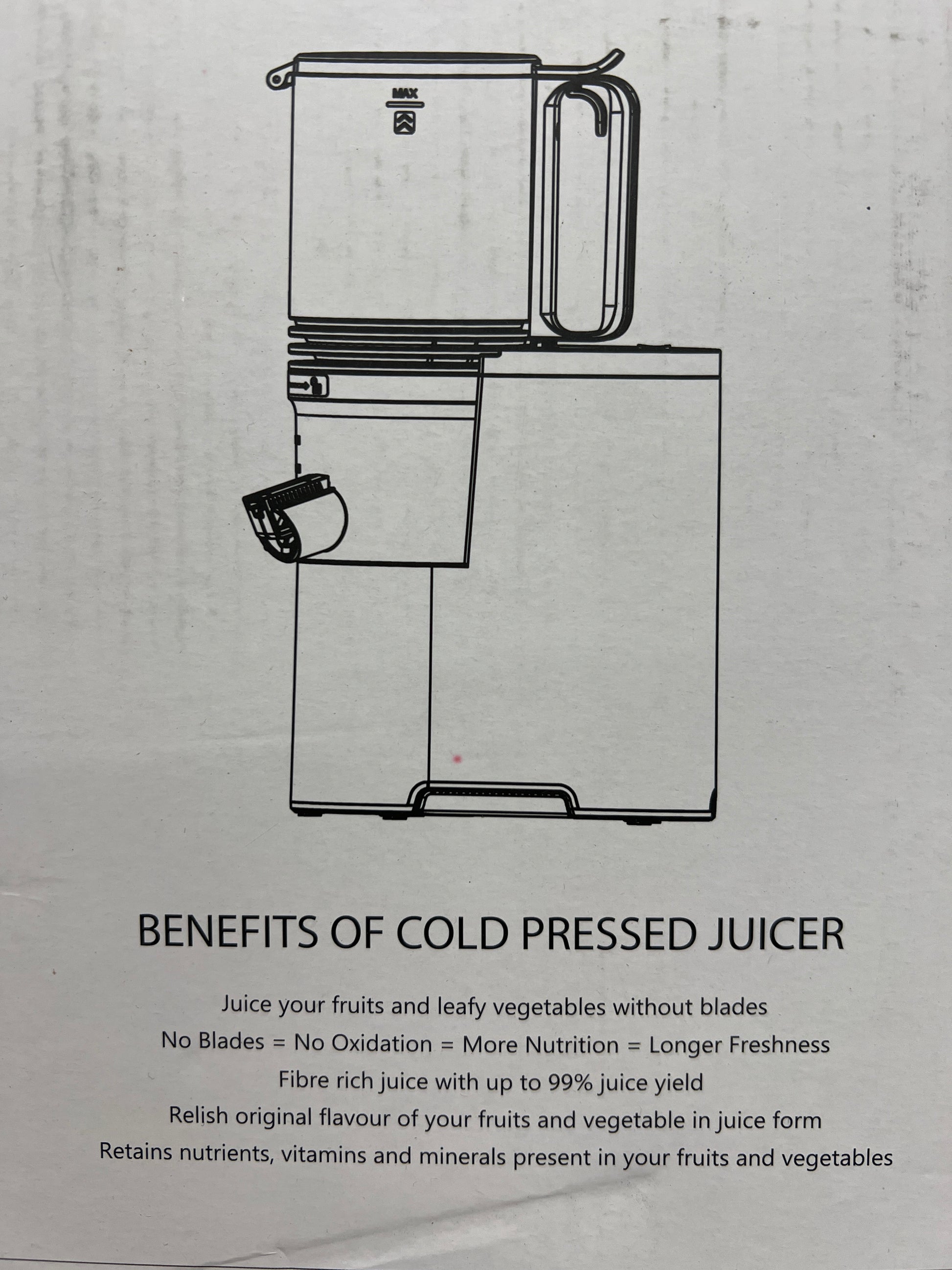 Slow Masticating Juicer for Whole Fruits and Vegetables