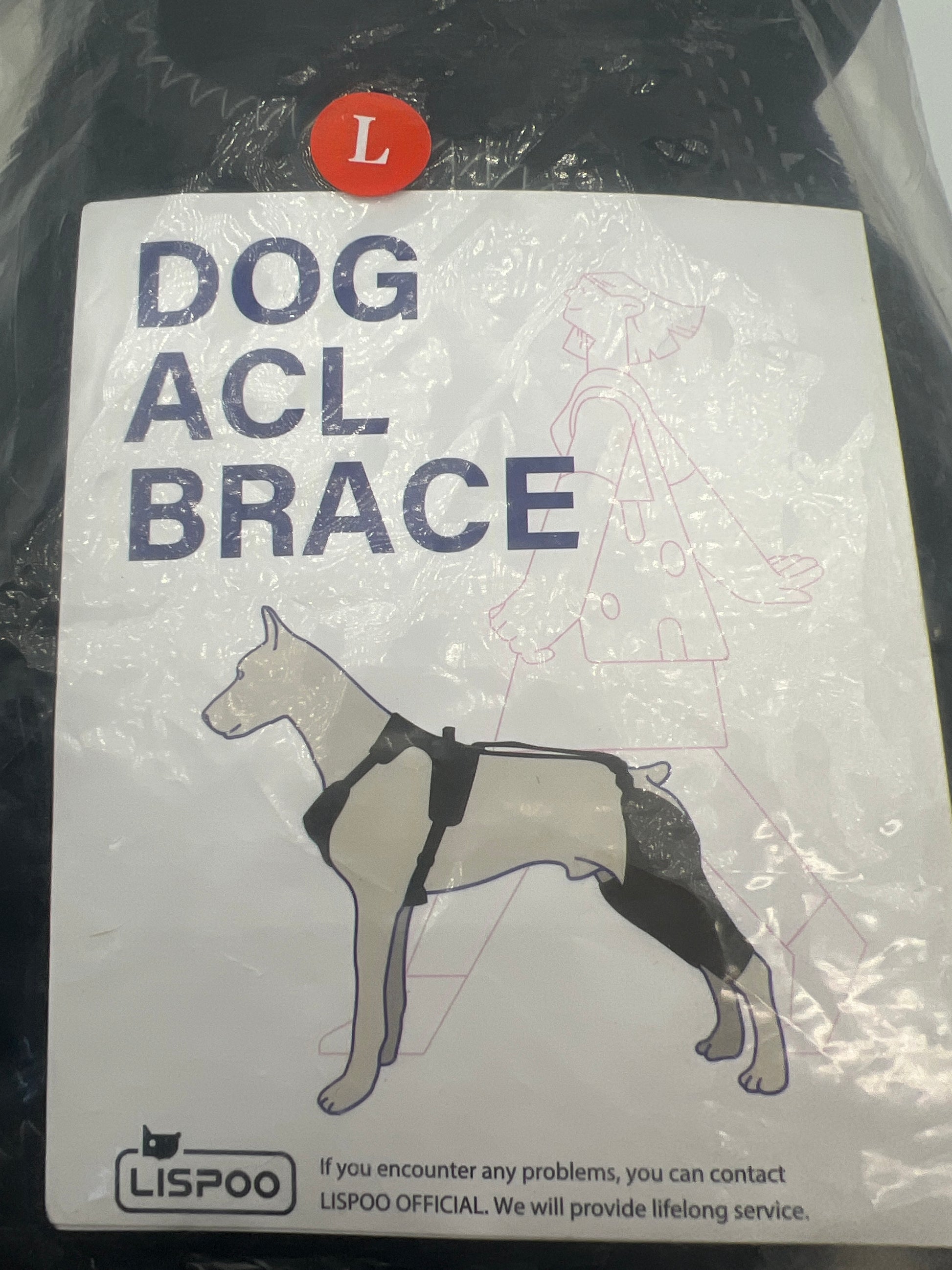 LISPOO Dog Knee Brace with Metal Hinged Support