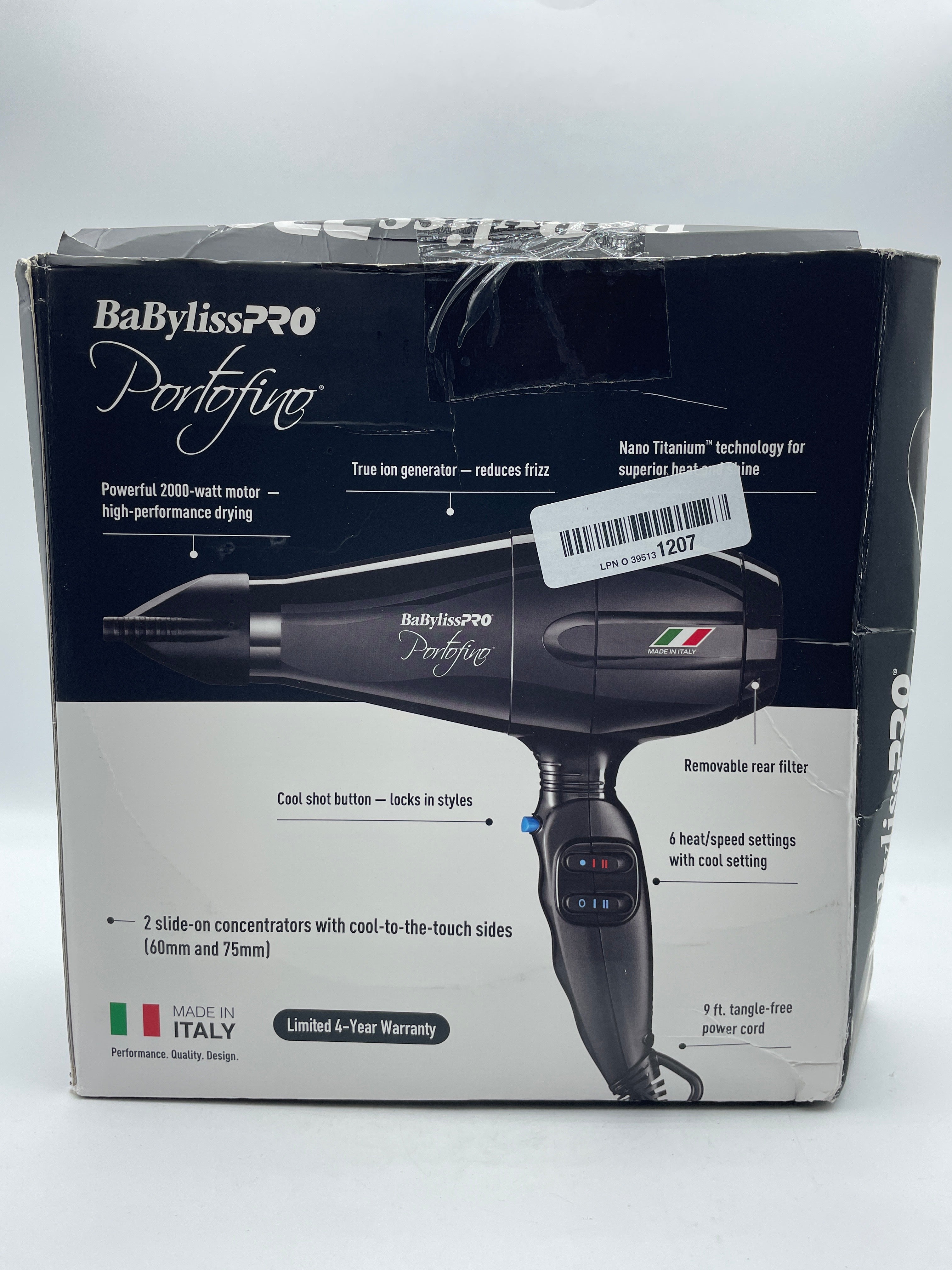 BaBylissPRO Nano Titanium Portofino 2000-Watt Hair Dryer