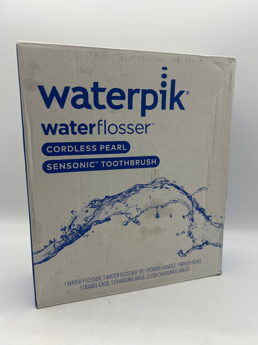 Waterpik Cordless Pearl and Sensonic Rechargeable Electric Toothbrush and Water Flosser Combo