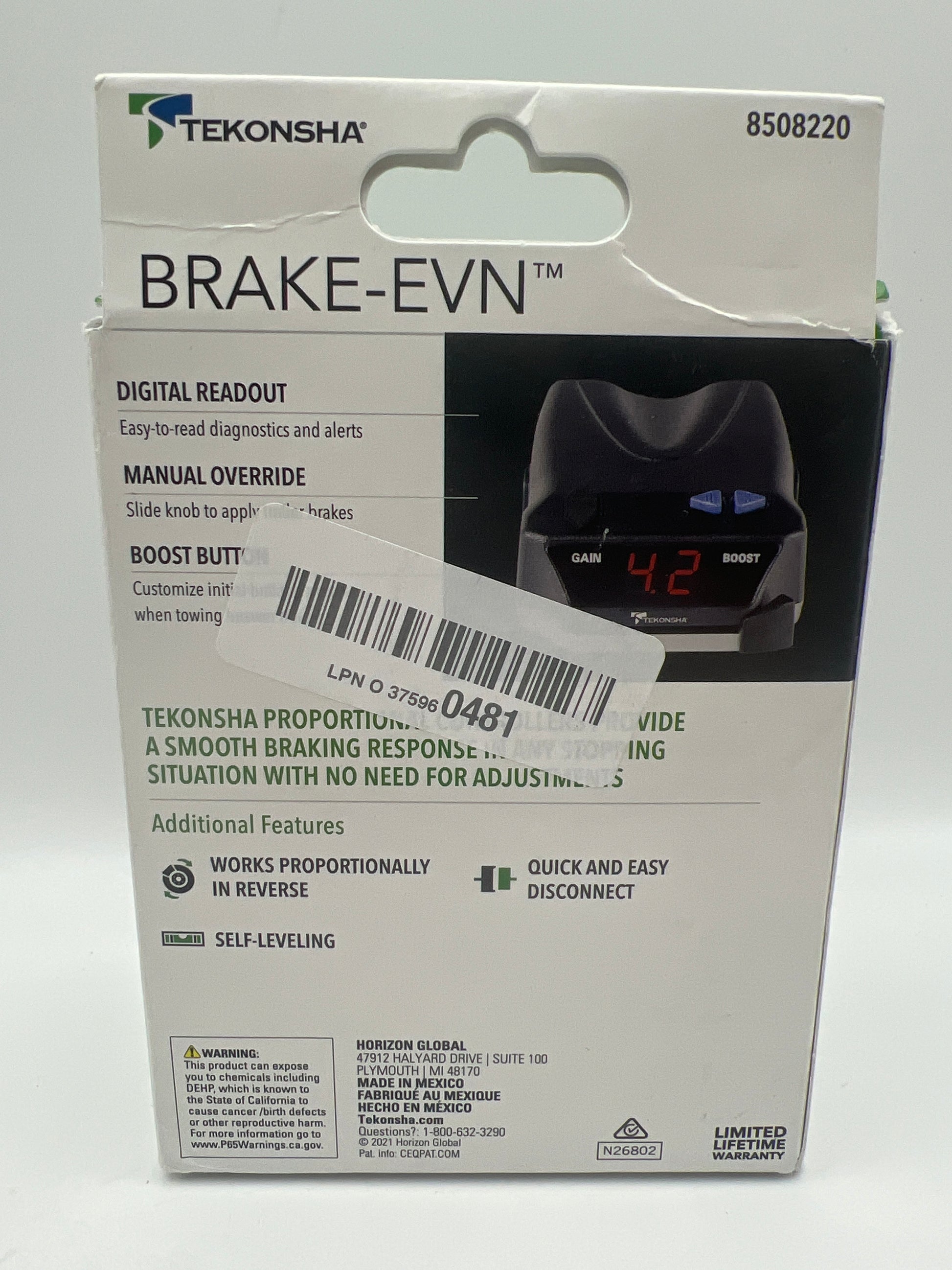 Tekonsha 8508220 Brake-EVN Proportional Brake Controller