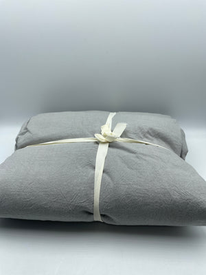 JIYUAN 100% Washed Cotton Duvet Cover Set King