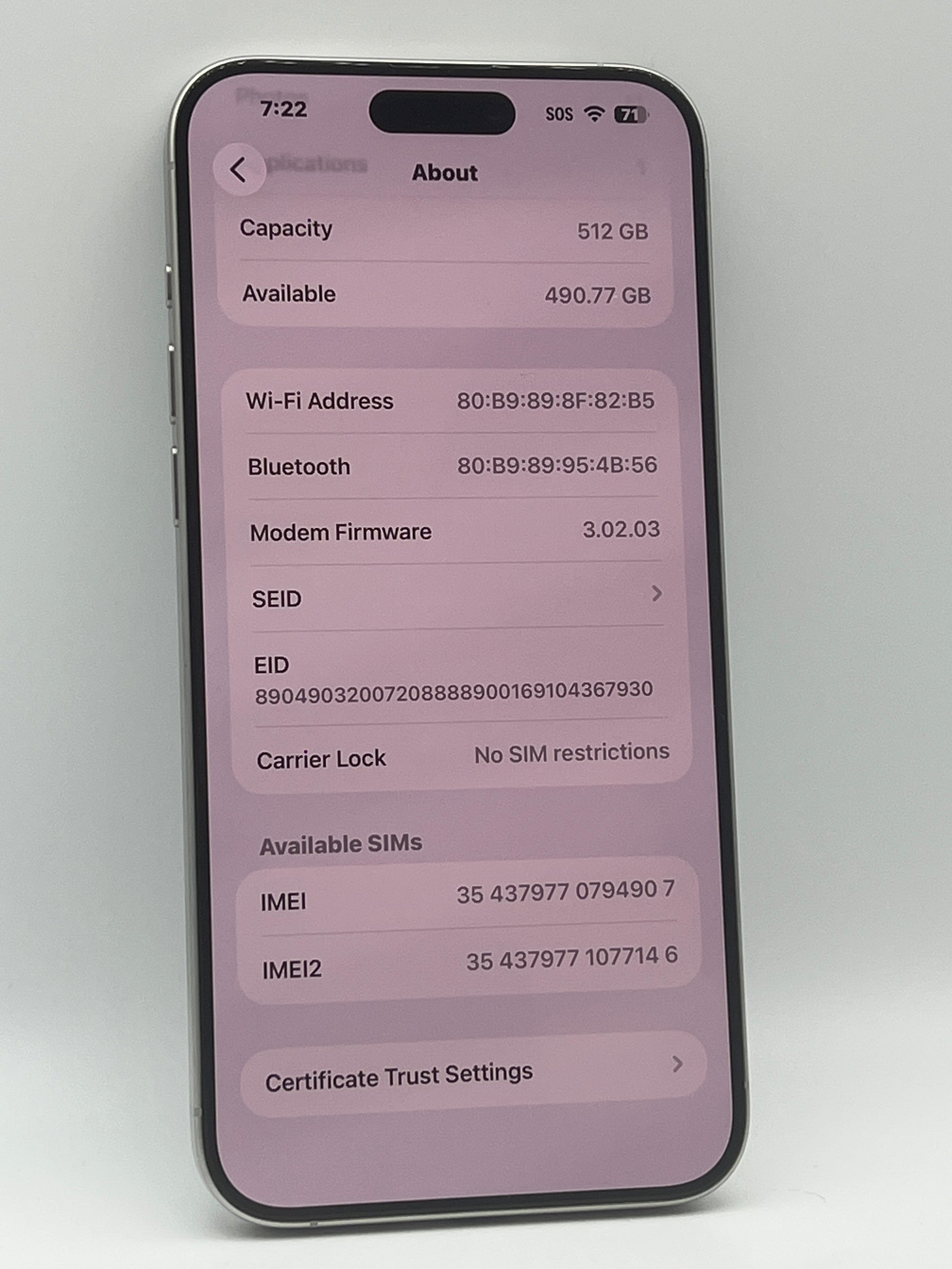 Apple iPhone 15 Pro Max 512GB White Titanium - Unlocked (Renewed)