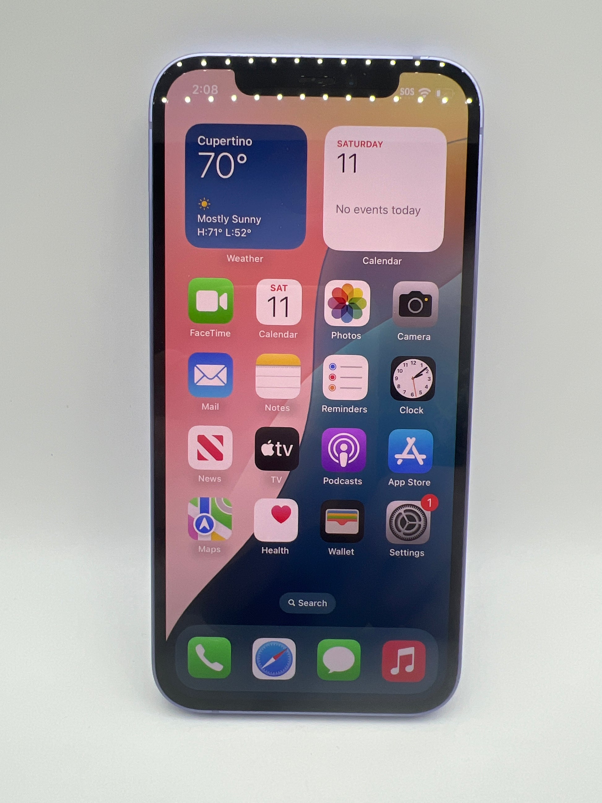 Apple iPhone 12 64GB Purple - Front View