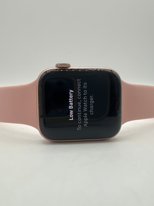 Apple Watch Series 6 GPS 44mm Gold Aluminum Case with Pink Sand Sport Band Renewed