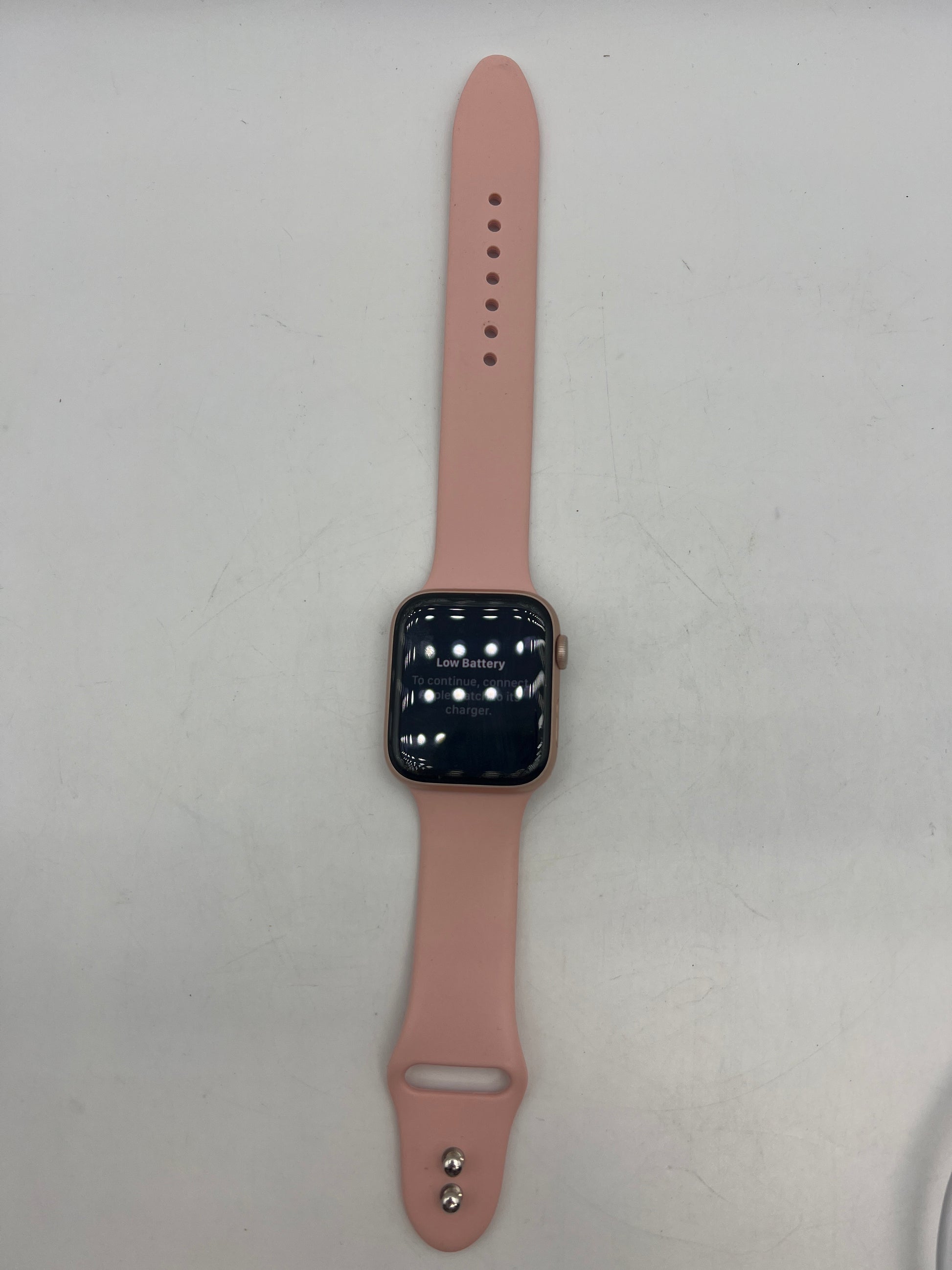 Apple Watch Series 6 GPS 44mm Gold Aluminum Case with Pink Sand Sport Band Renewed