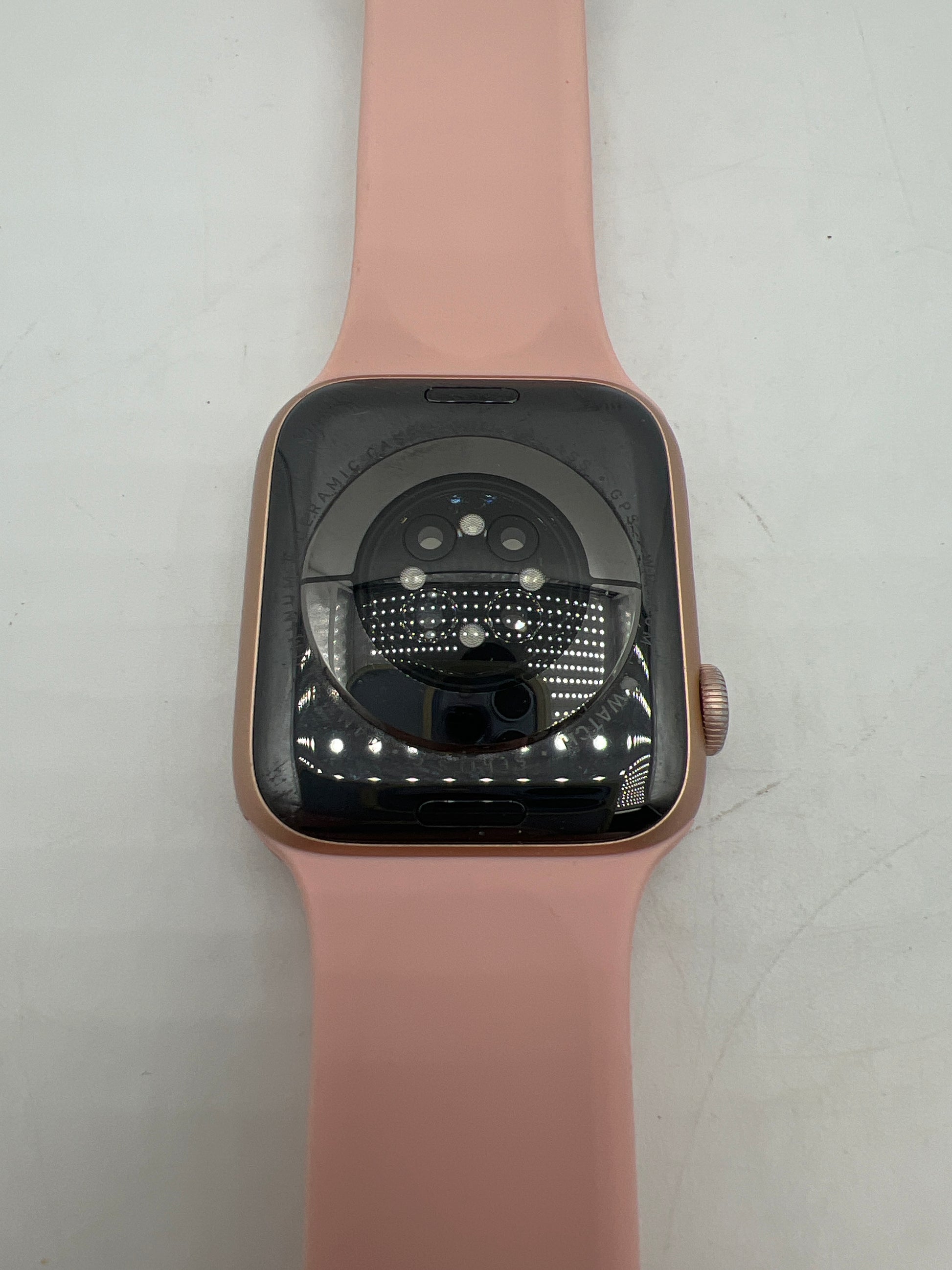 Apple Watch Series 6 GPS 44mm Gold Aluminum Case with Pink Sand Sport Band Renewed