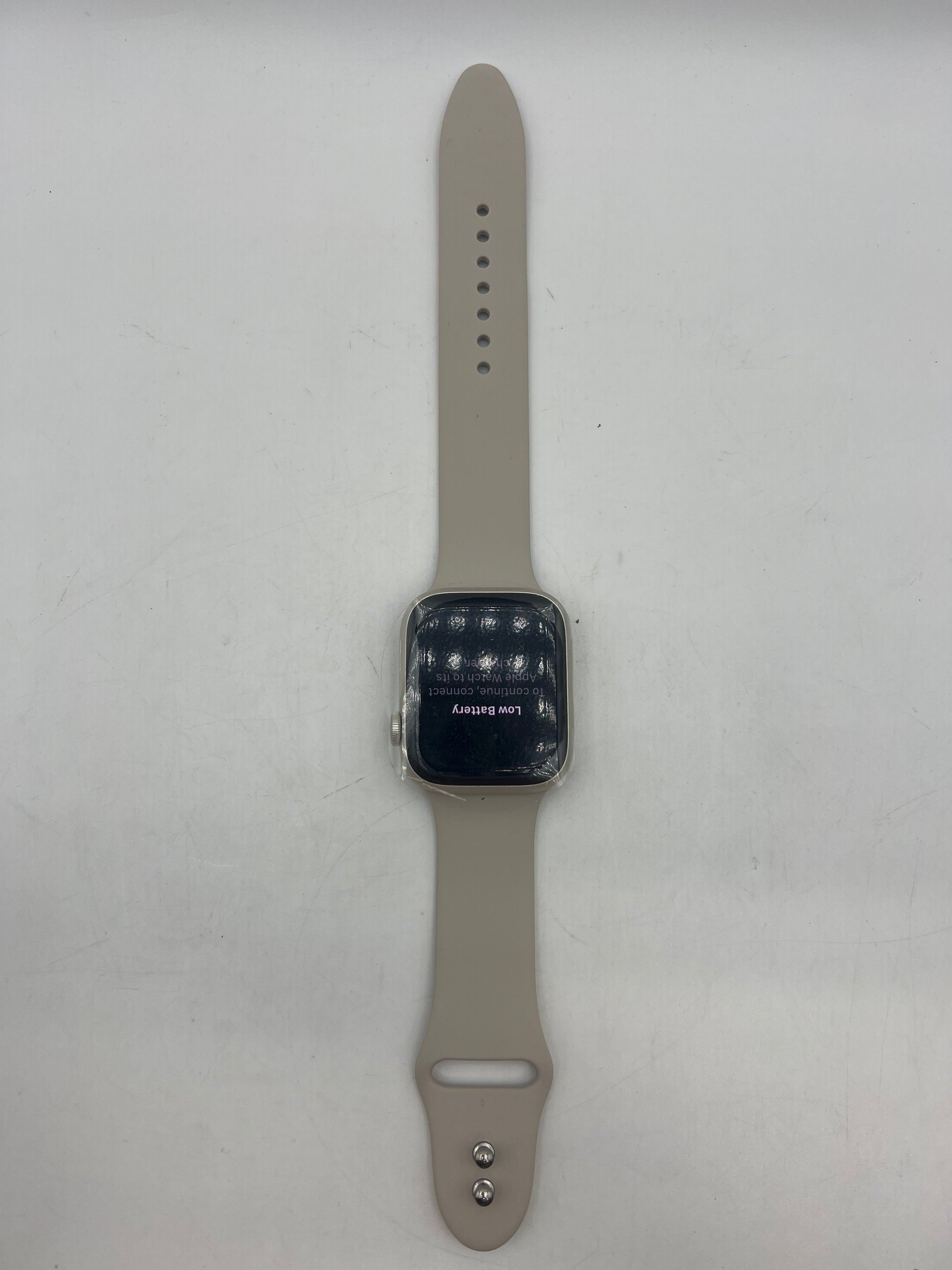 Apple Watch Series 8 GPS + Cellular 45MM Starlight Aluminum Case with M/L Starlight Sport Band Renewed Premium