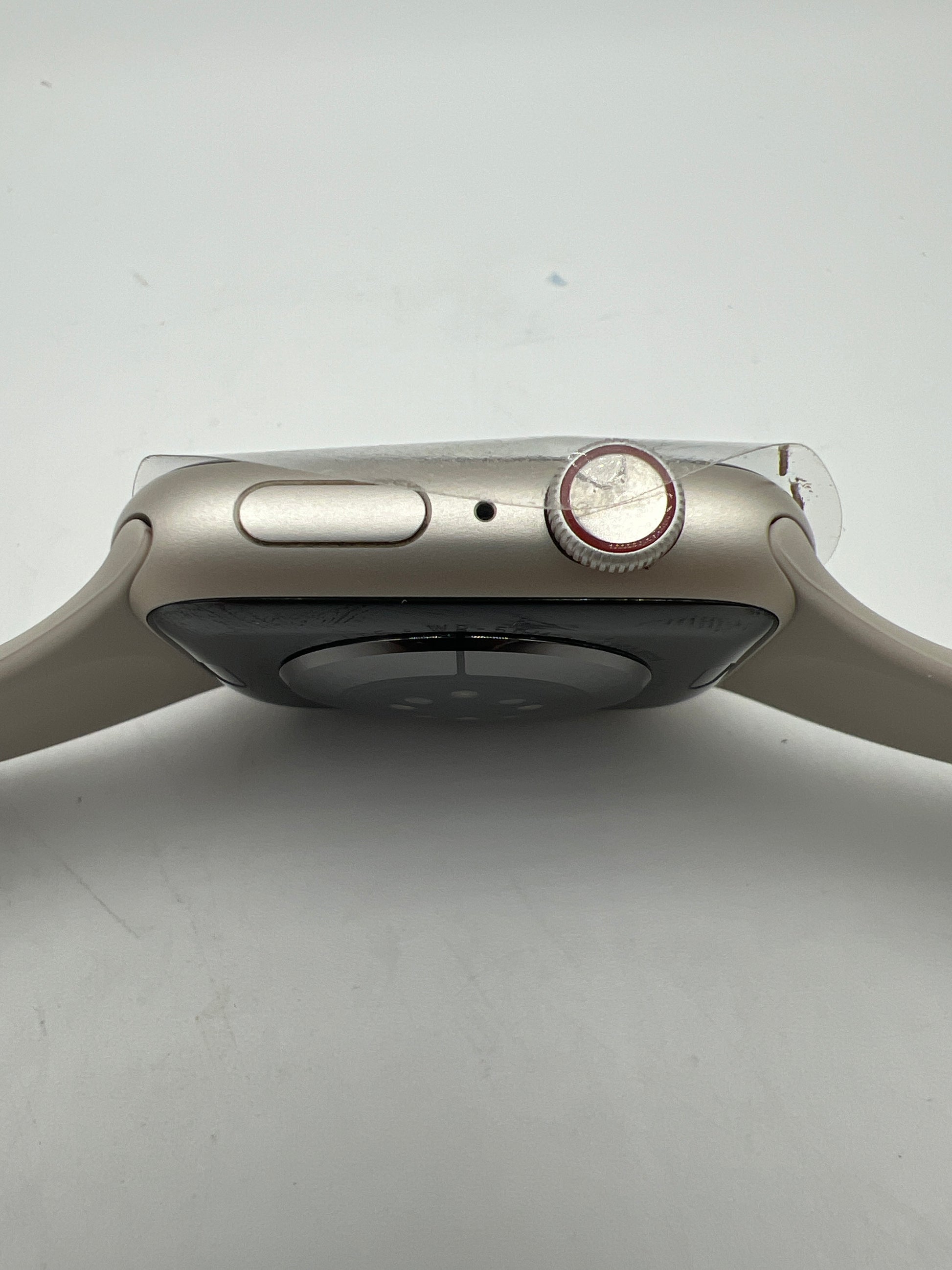 Apple Watch Series 8 GPS + Cellular 45MM Starlight Aluminum Case with M/L Starlight Sport Band Renewed Premium