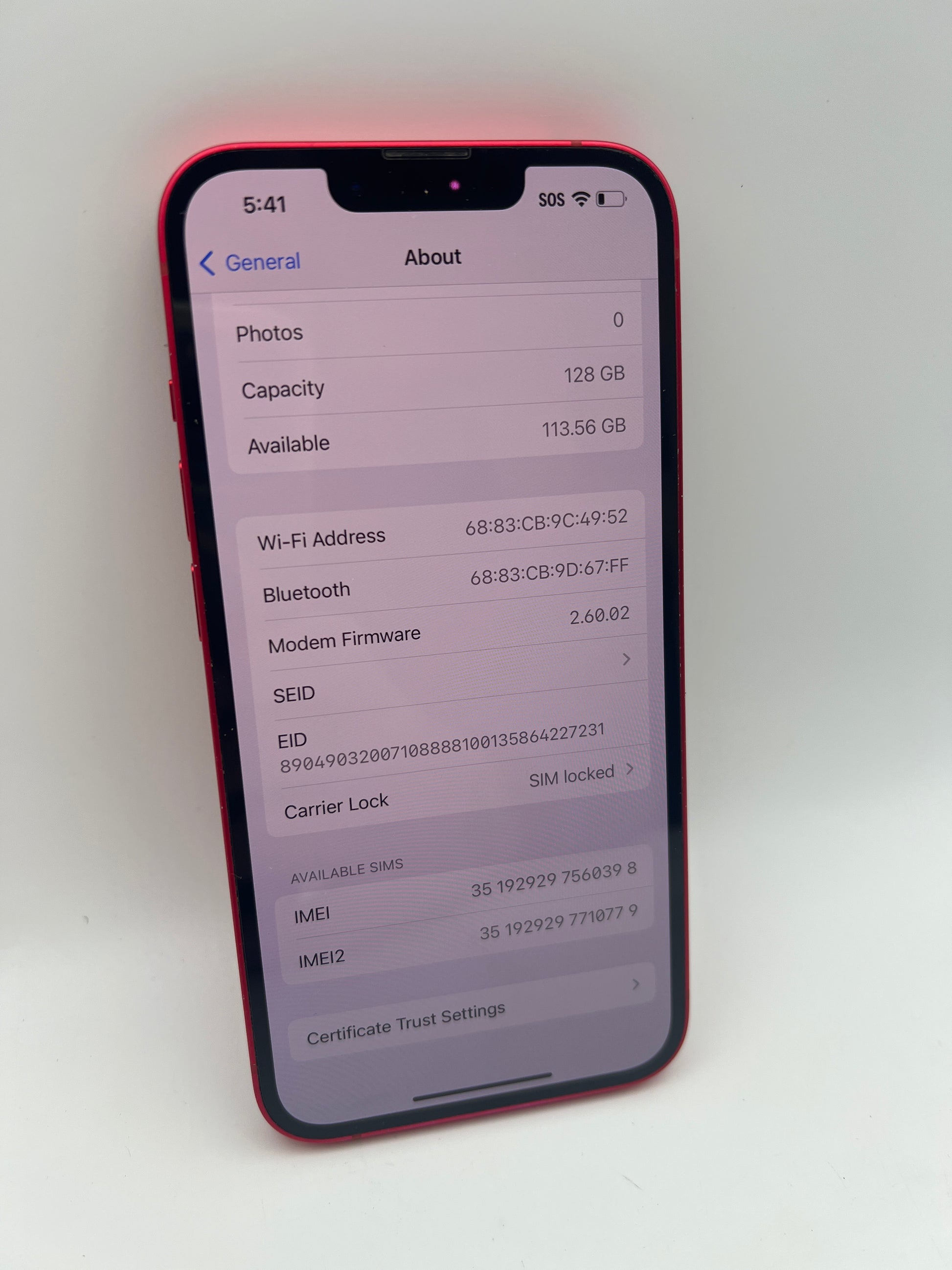 Apple iPhone 14 128GB (PRODUCT)RED - Unlocked (Renewed)