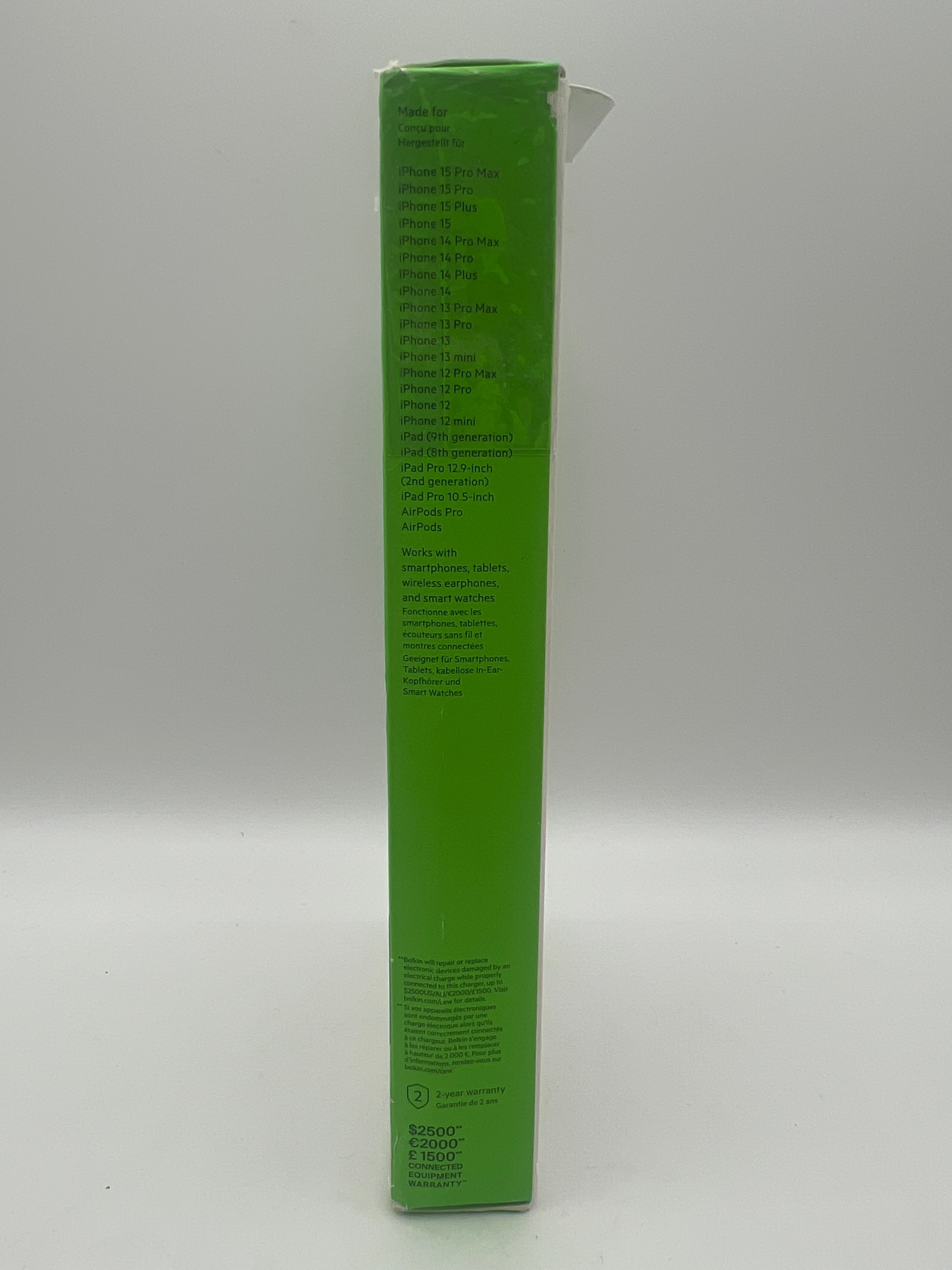 Belkin Portable Charger 10000 mAh 23W with Integrated Lightning & USB-C Cables