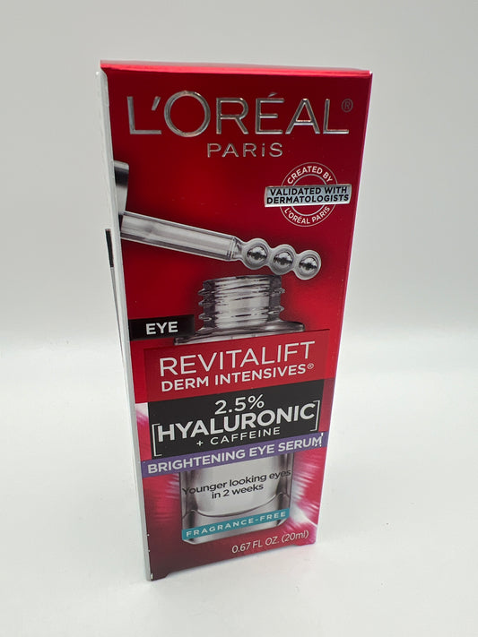 L'Oreal Paris Revitalift Derm Intensives Hyaluronic Acid + Caffeine Hydrating Eye Serum