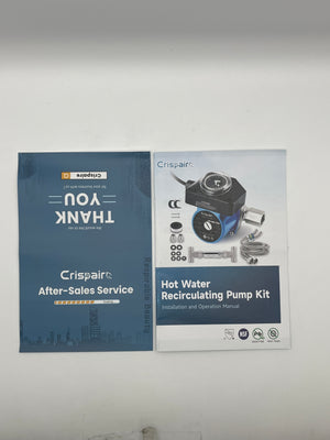 Crispaire Instant Hot Water Recirculating Pump Kit