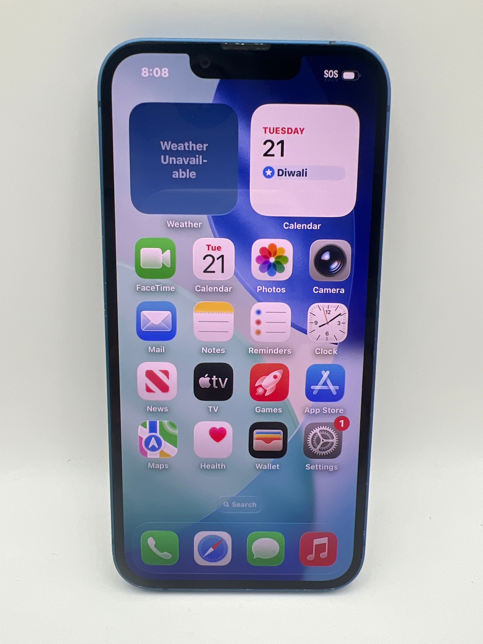 Apple iPhone 13 256GB Blue - Unlocked (Renewed)