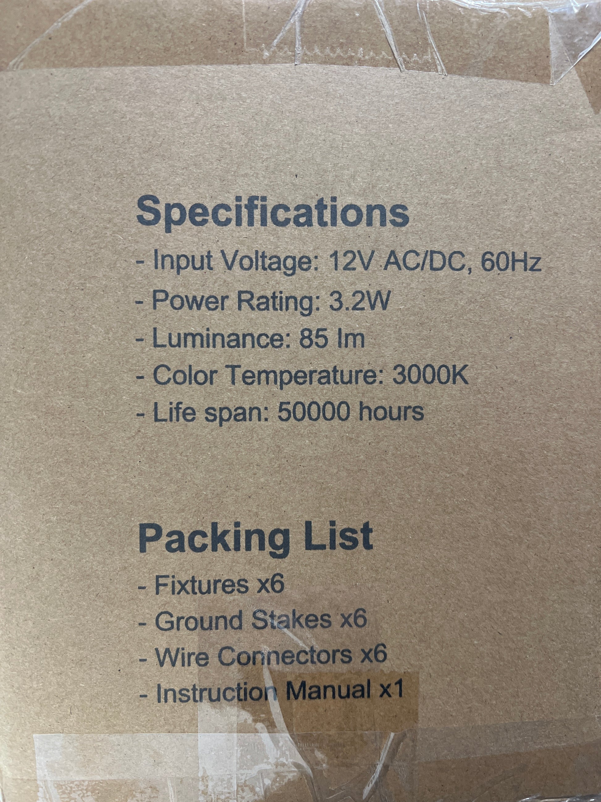 EDISHINE Low Voltage Landscape Lighting 3.2W 3000K 6-Pack