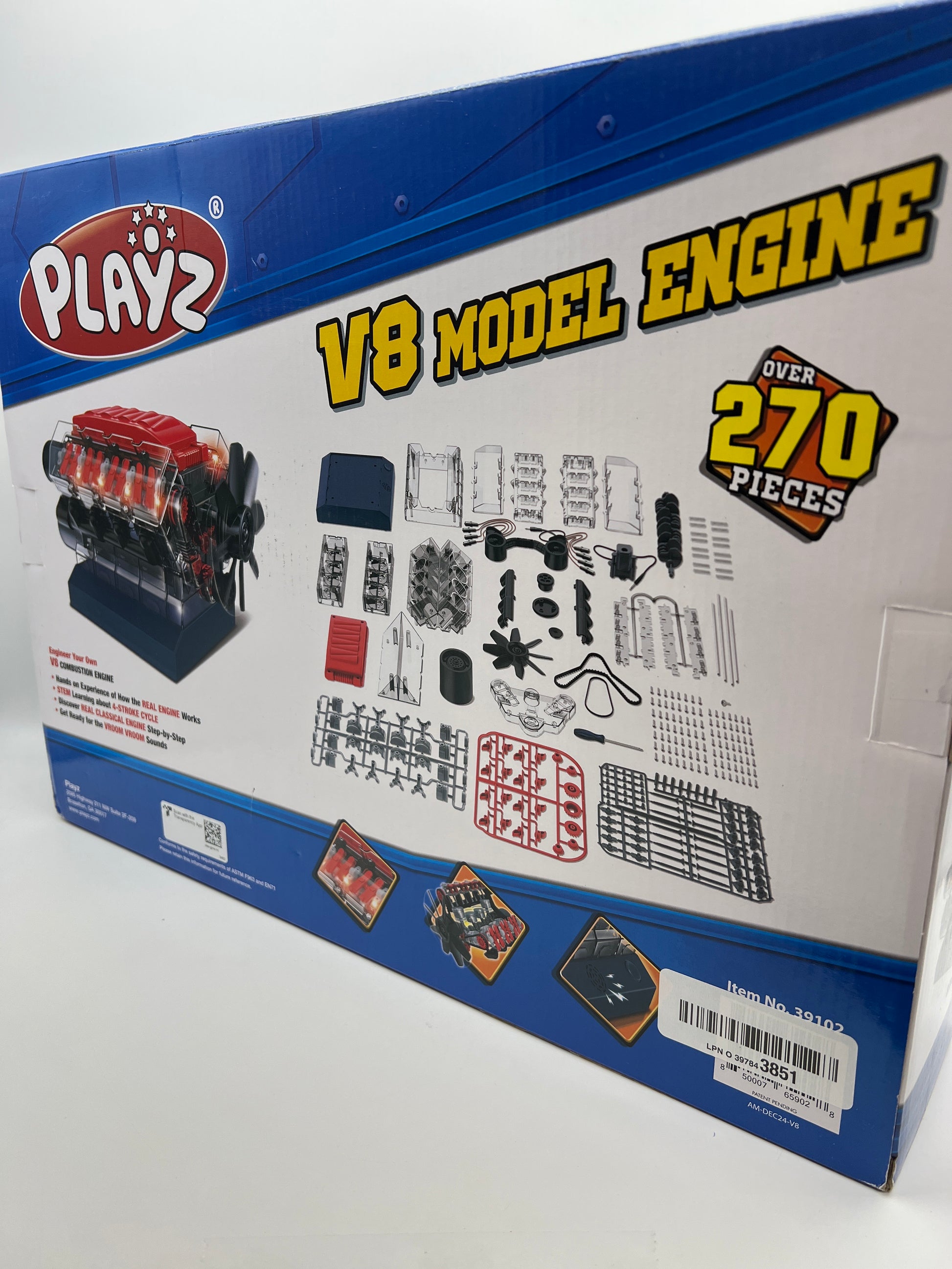Playz V8 Engine Model Kit in operation