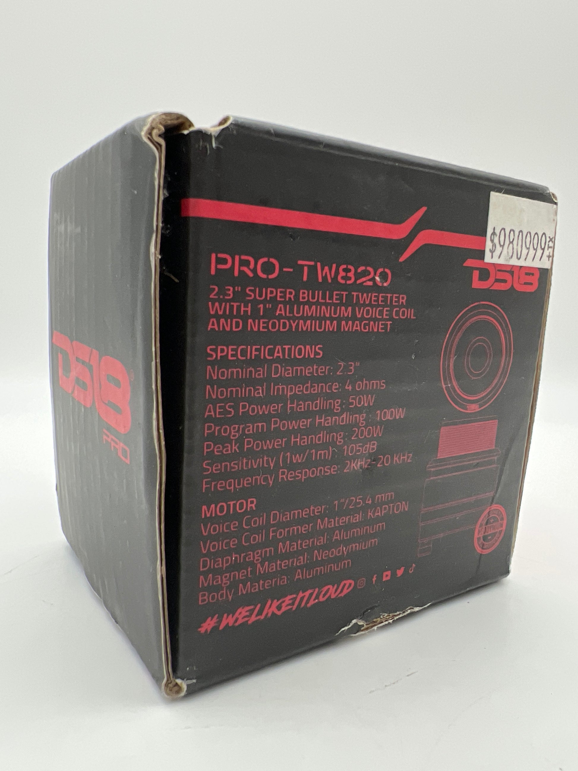 DS18 PRO-TW820 1" Neodymium Super Bullet Tweeter - 200W 4-Ohm