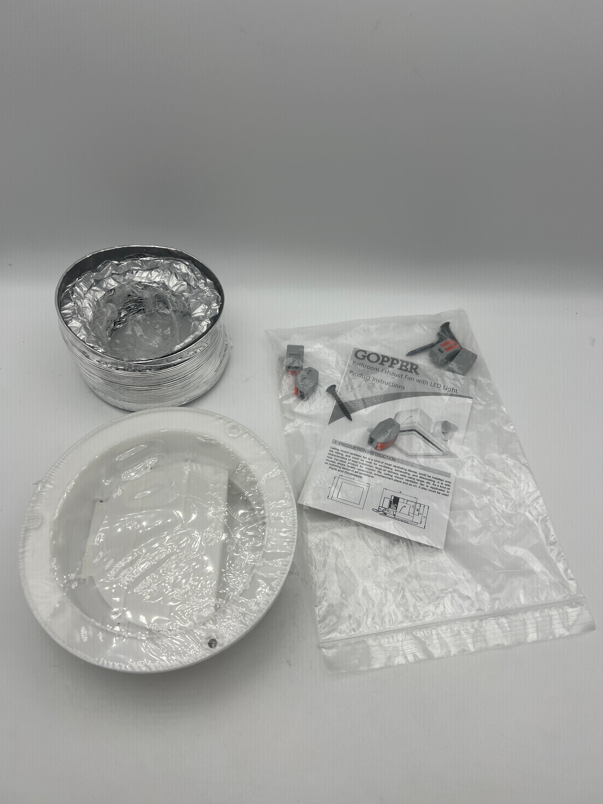 Gopper 12" Bathroom Exhaust Fan with LED Light