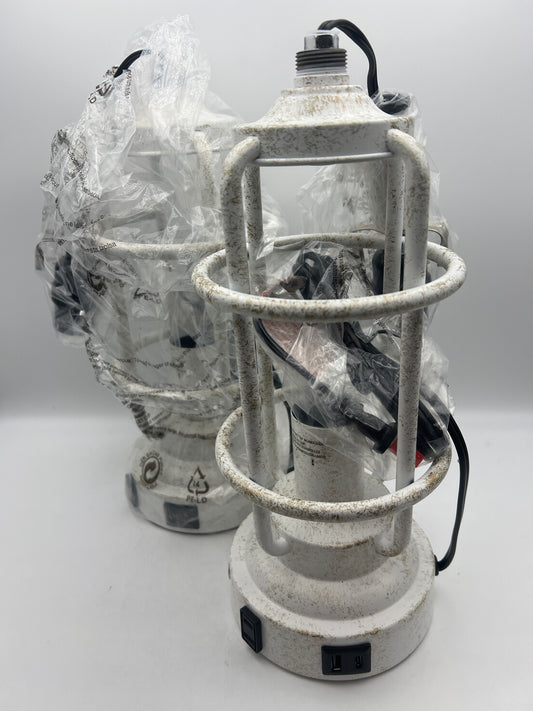 White Retro Nightstand Lamp