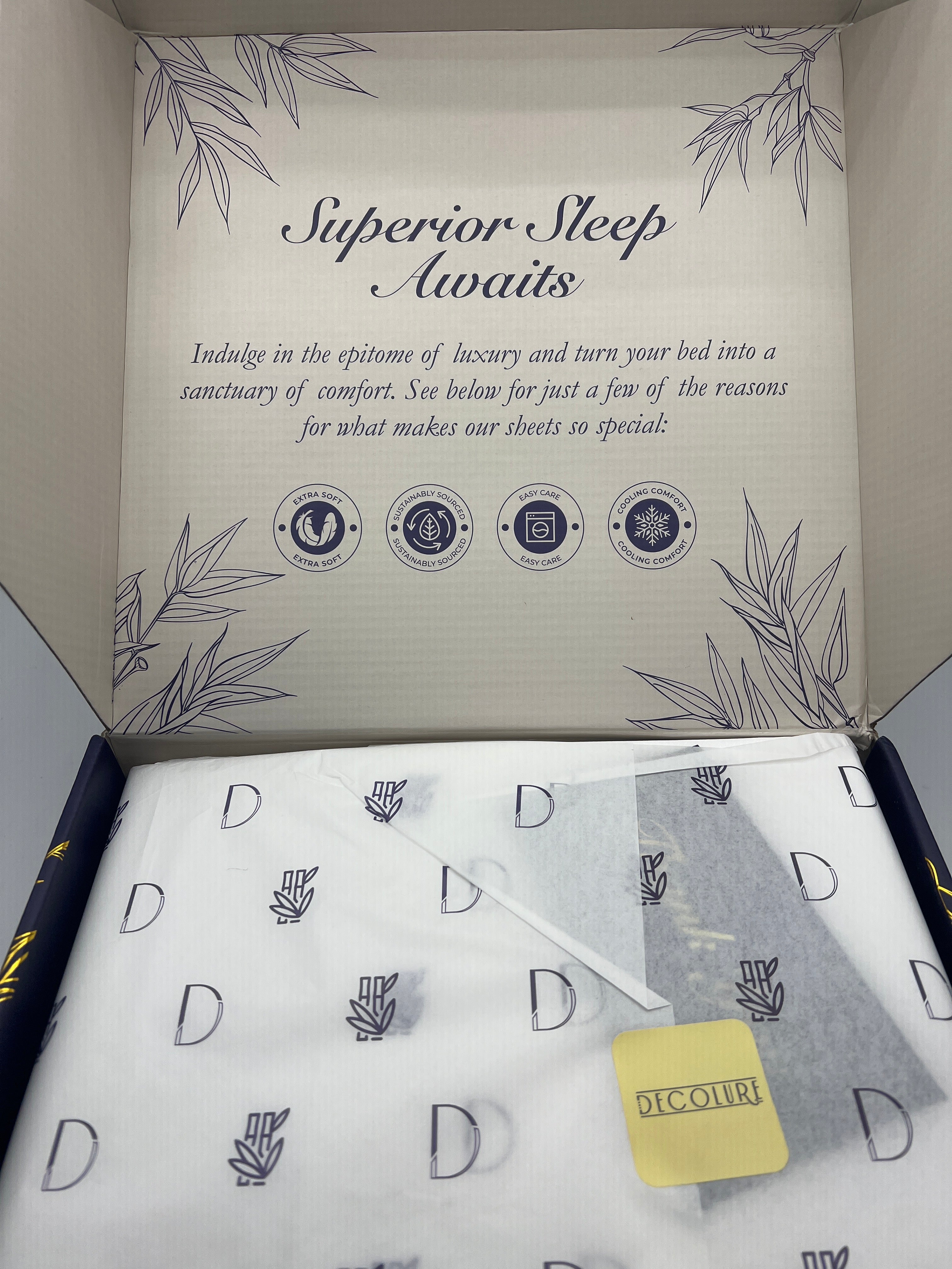 DECOLURE 100% Bamboo Viscose Queen Sheets