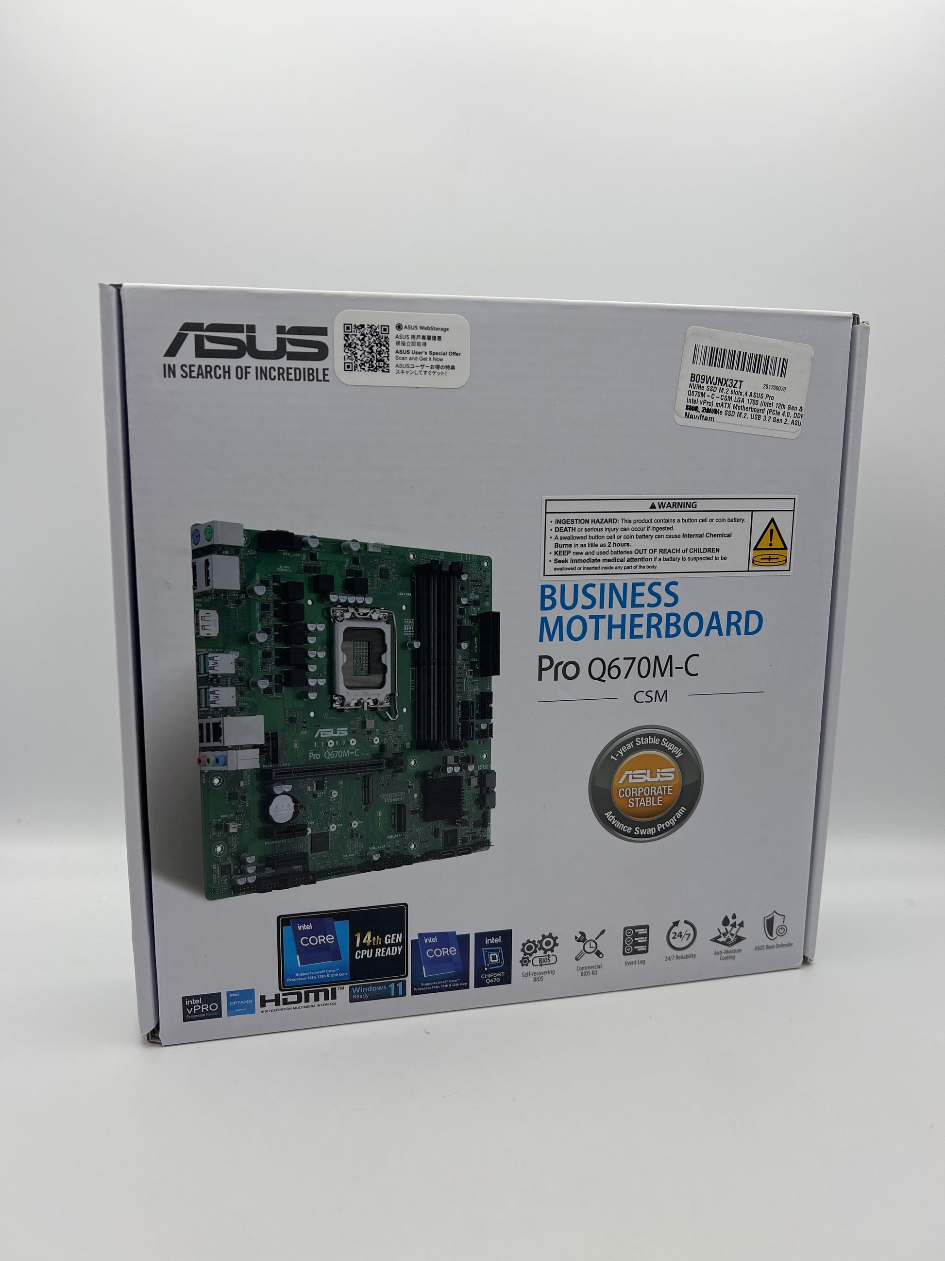 ASUS Pro Q670M-C-CSM motherboard