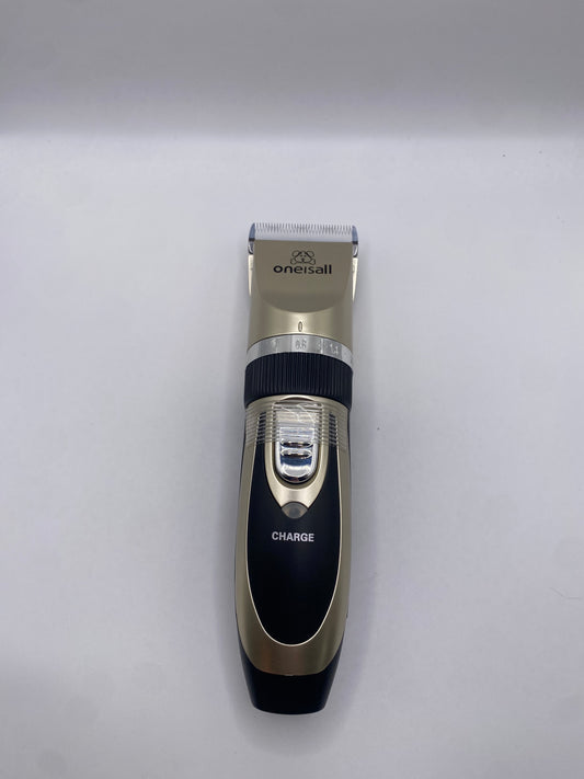 oneisall Dog Clippers Low Noise, 2-Speed Quiet Dog Grooming Kit Rechargeable Cordless Pet Hair Clipper Trimmer Shaver for Small and Large Dogs Cats Animals (Gold)