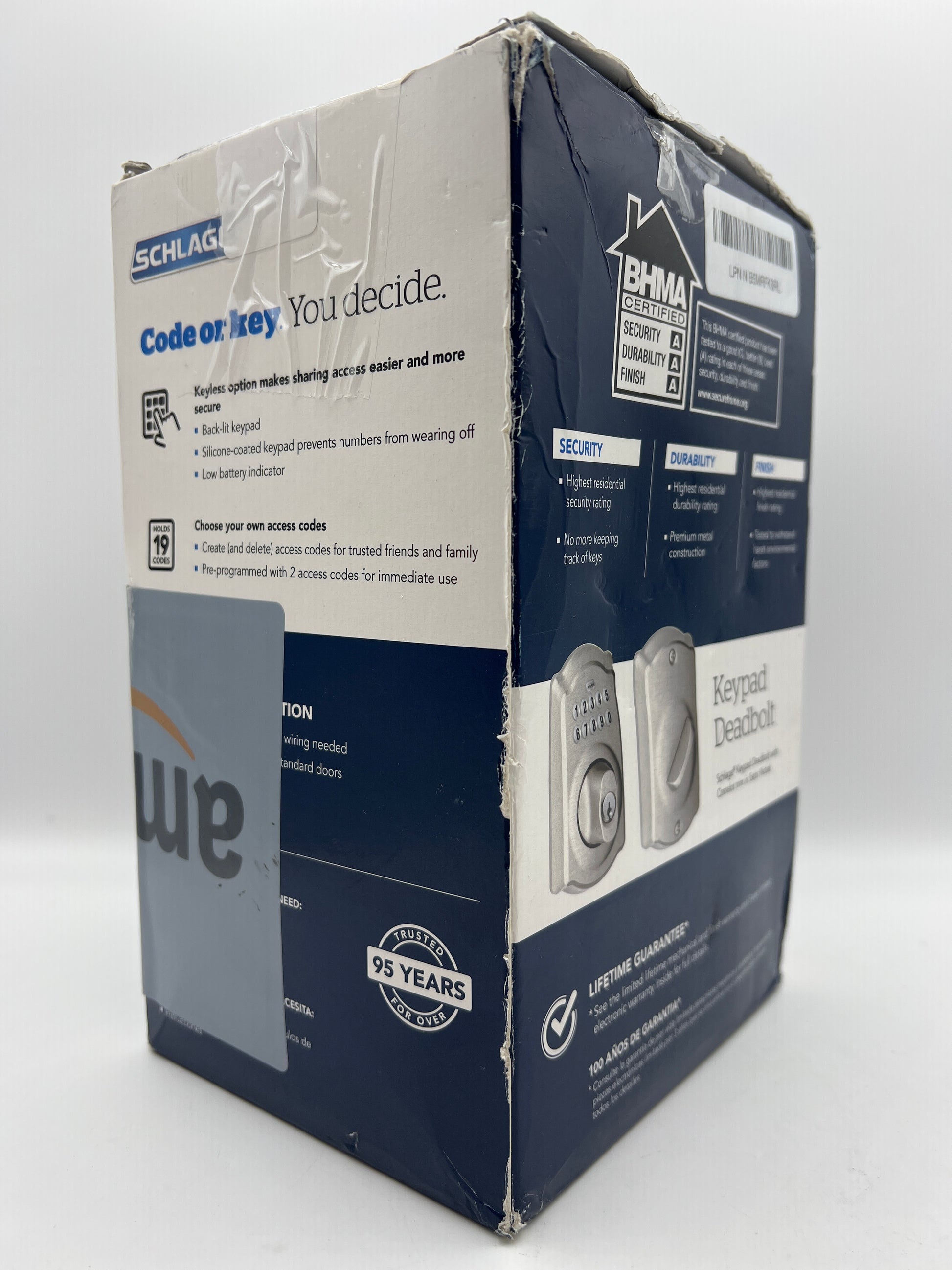 Schlage BE365 V CAM 619 Camelot Keypad Deadbolt