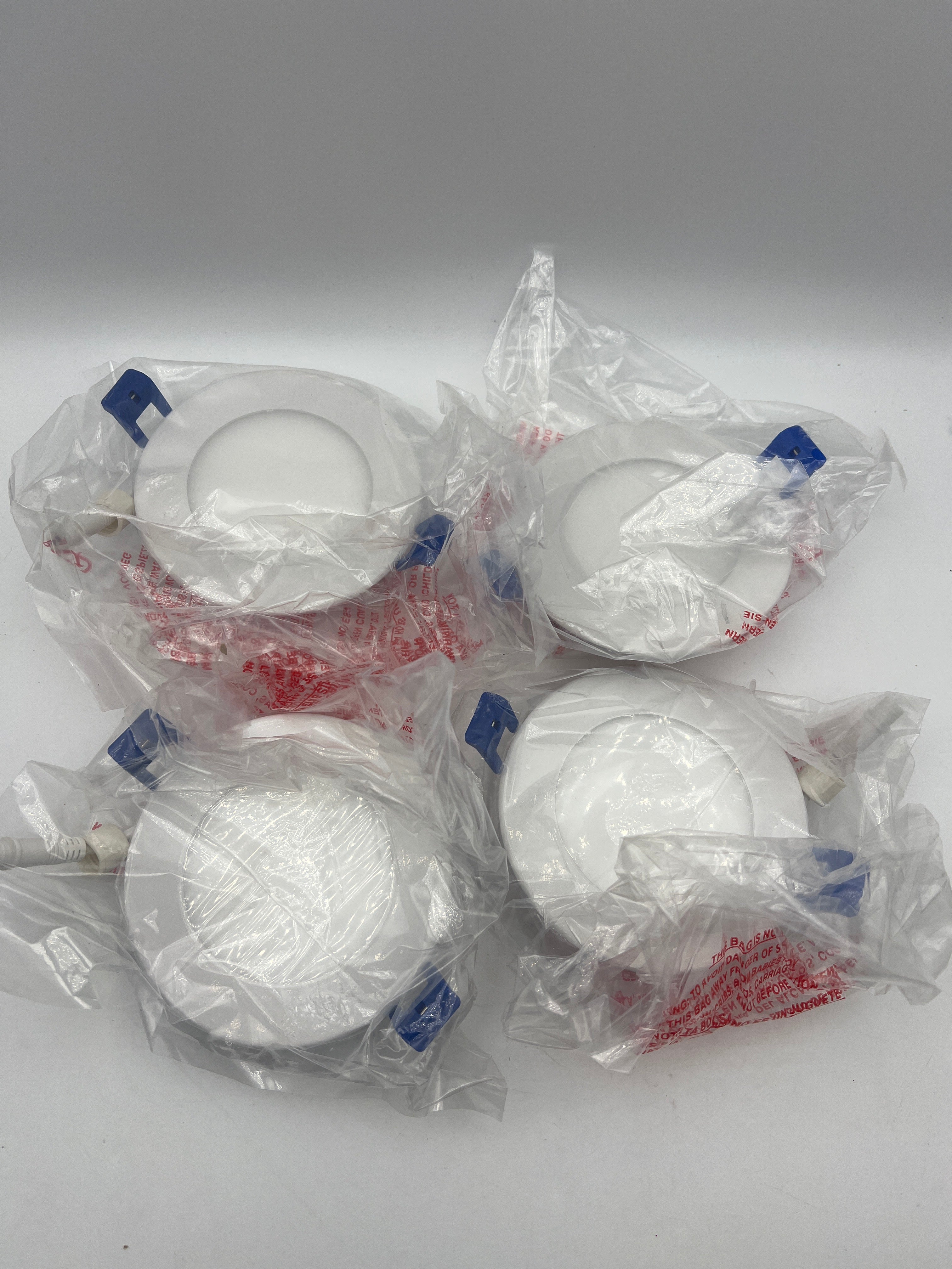 JULLISON 3" LED Recessed Canless Smart Wafer Downlight - 4 Pack