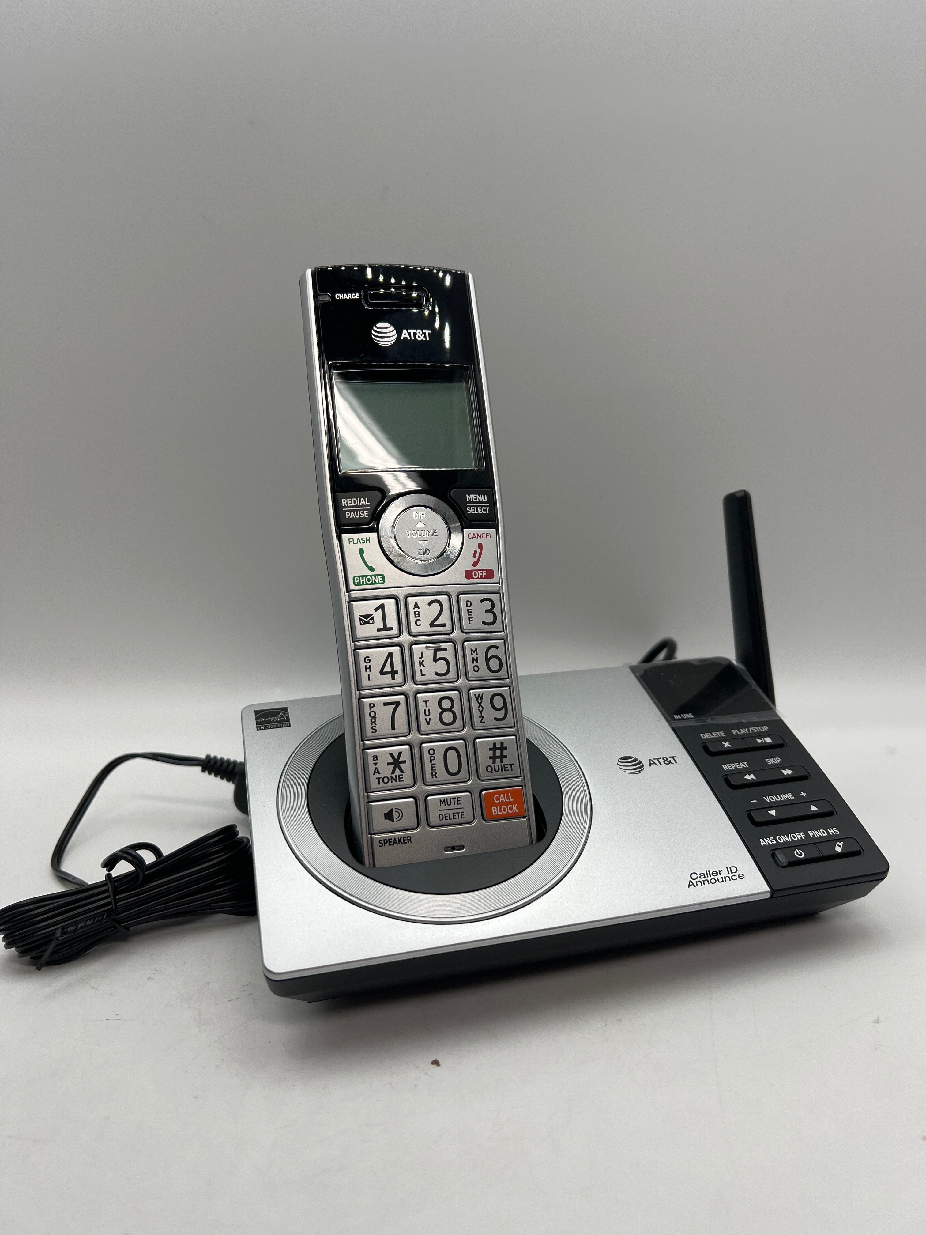 AT&T Silver/Black Cordless Phone