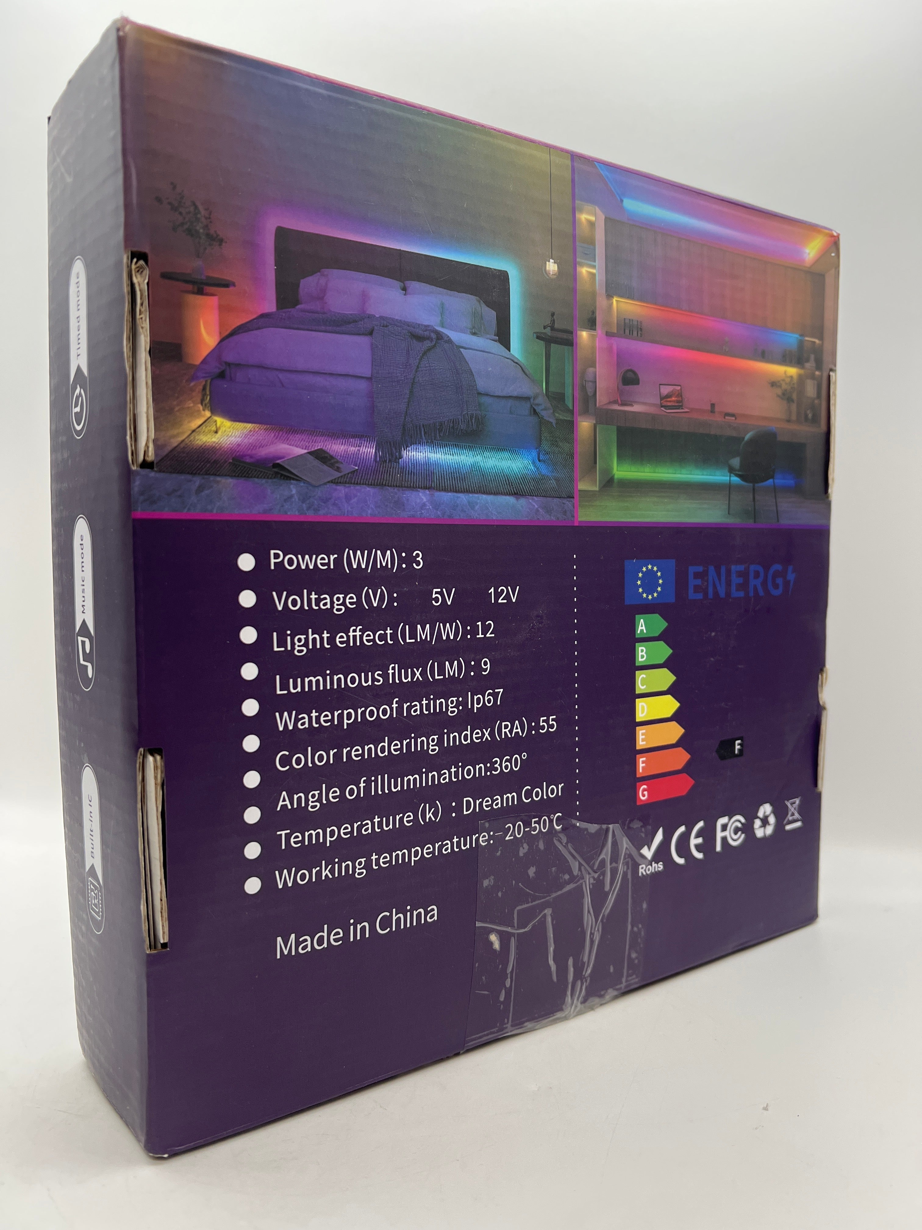 Xnbada RGB Nylon Flexible Dream Colorful Christmas Rope Light