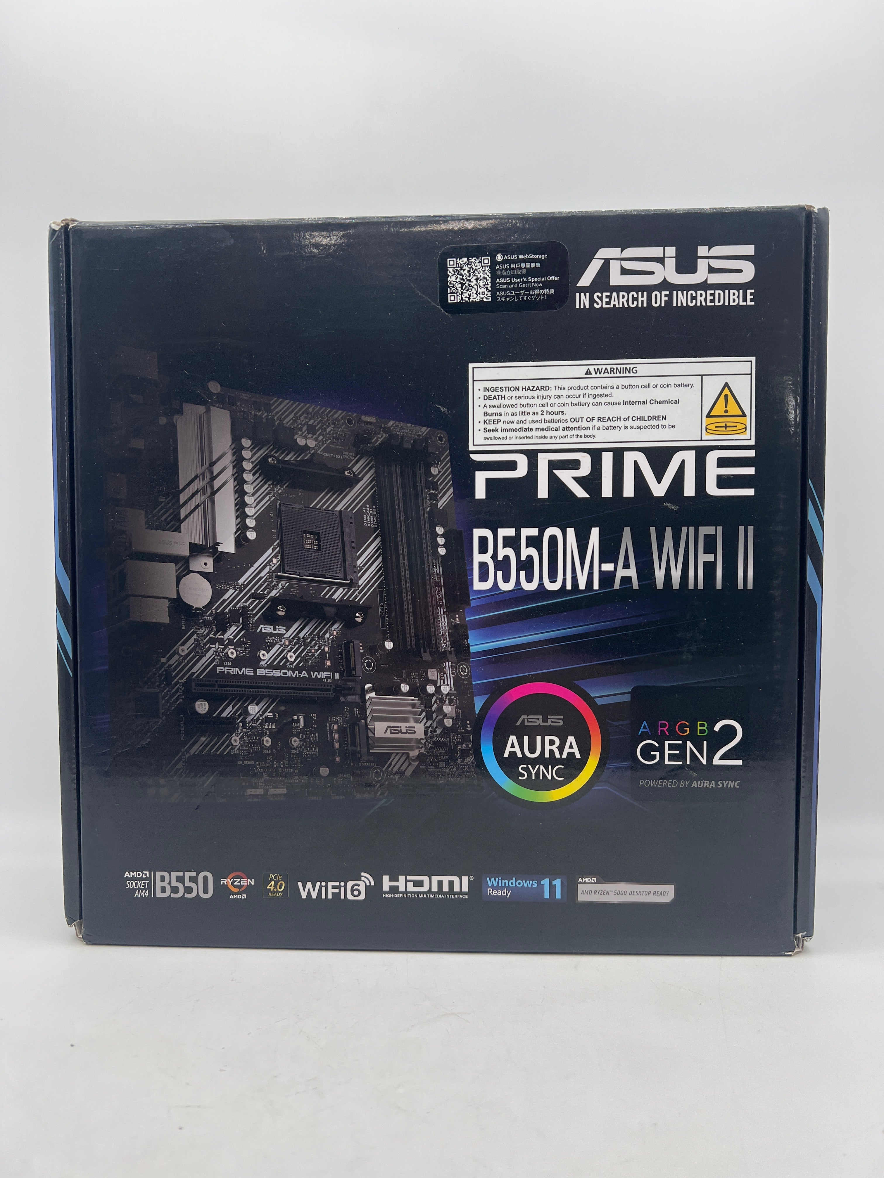 ASUS Prime B550M-A WiFi II rear panel