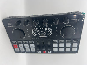 Podcast Equipment Bundle for 2 with Audio Interface DJ Mixer and 48V XLR Condenser Microphones