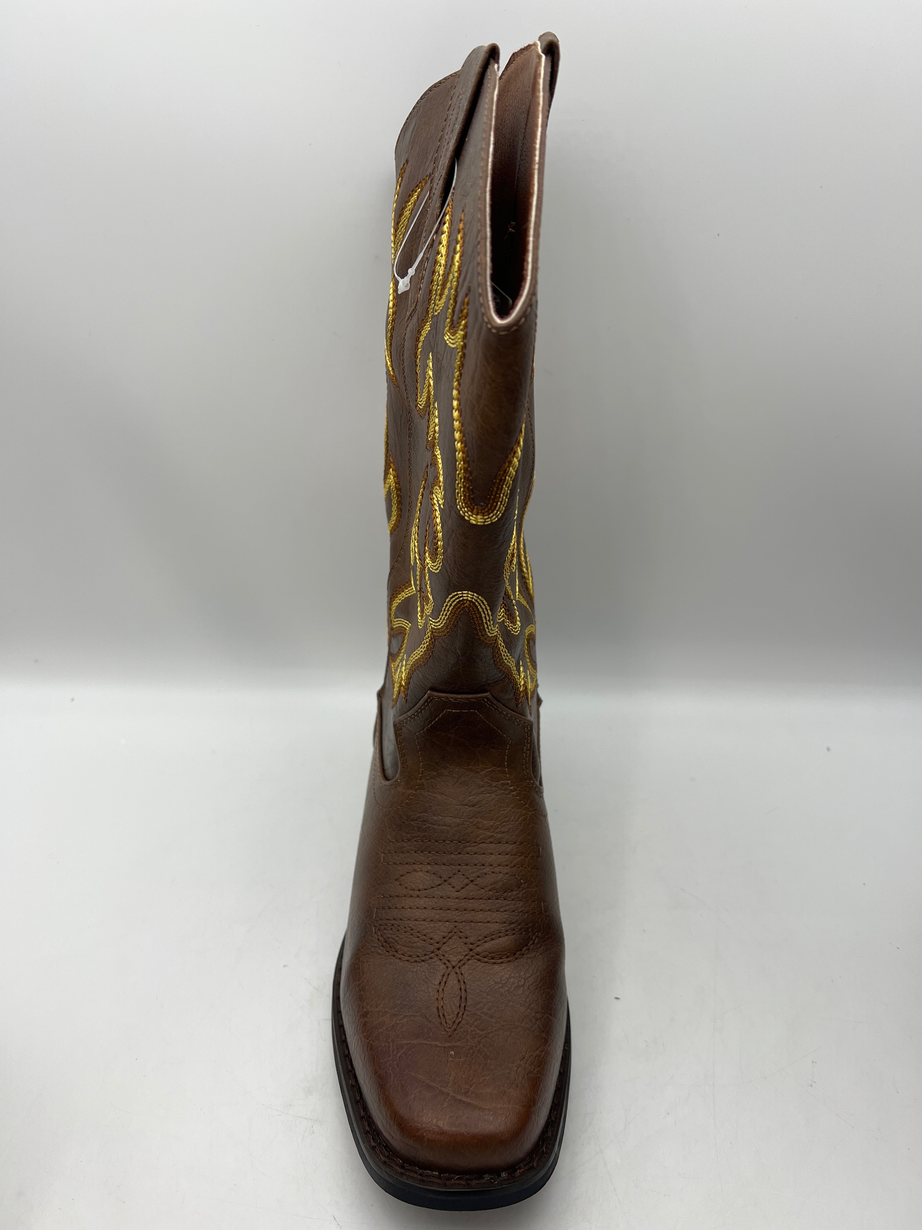 IUV Women's Square Toe Mid-Calf Cowboy Boots Top View