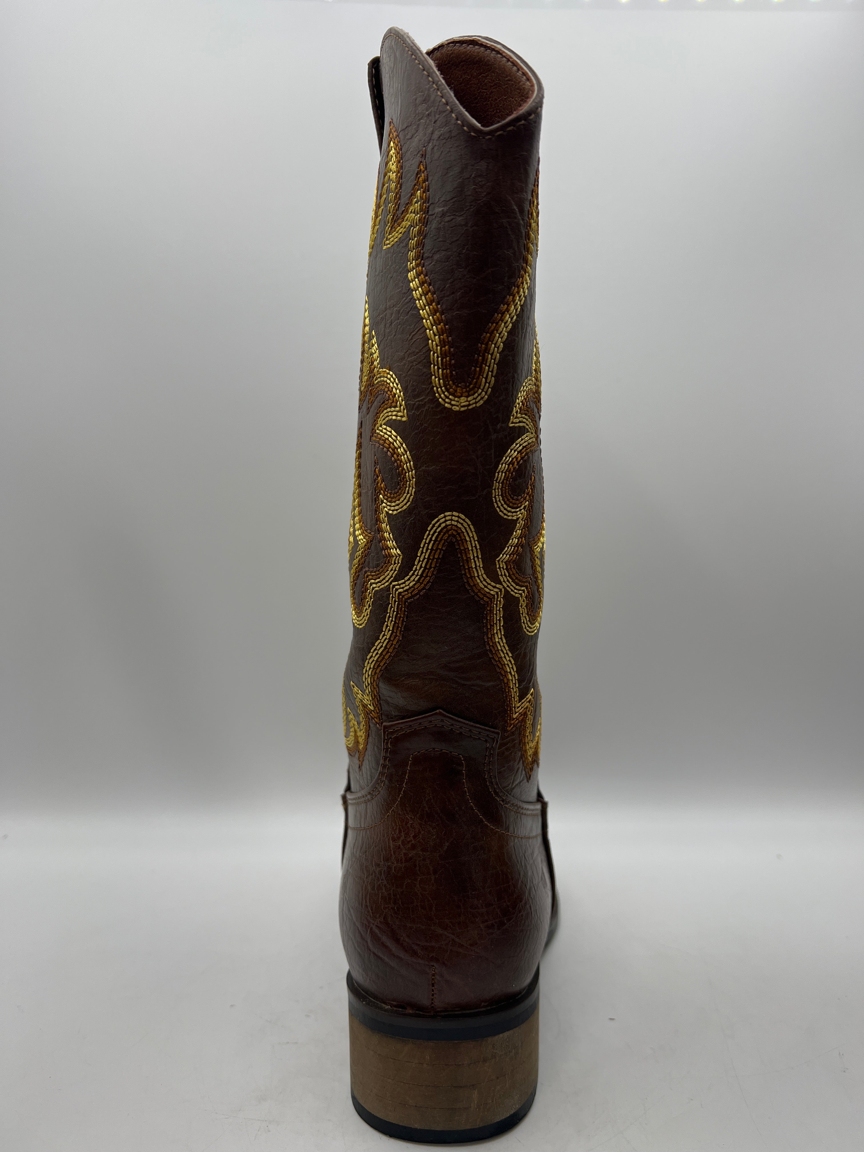 IUV Women's Square Toe Mid-Calf Cowboy Boots Side View