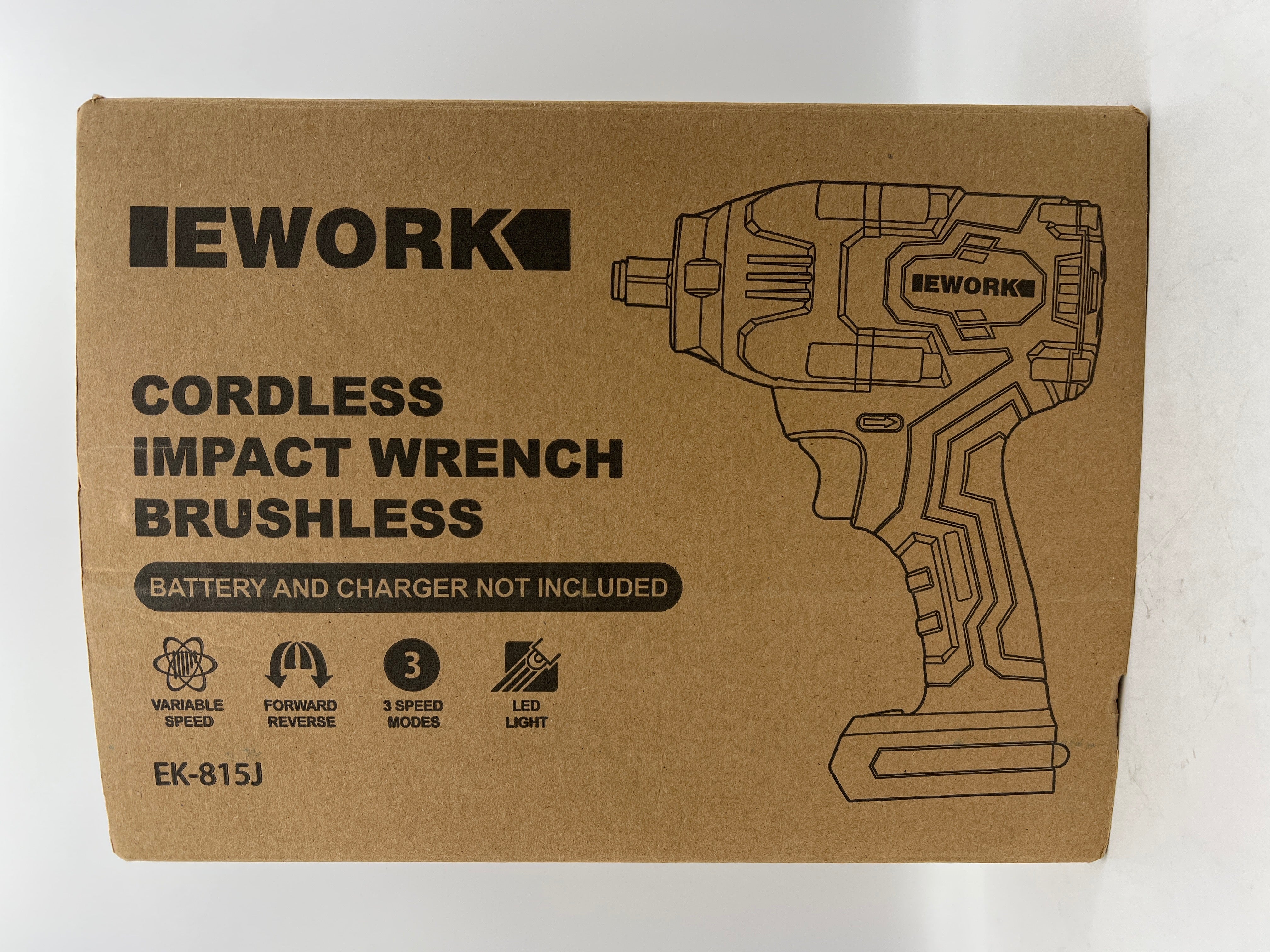 EWORK 21V 1/2" Brushless Cordless Impact Wrench