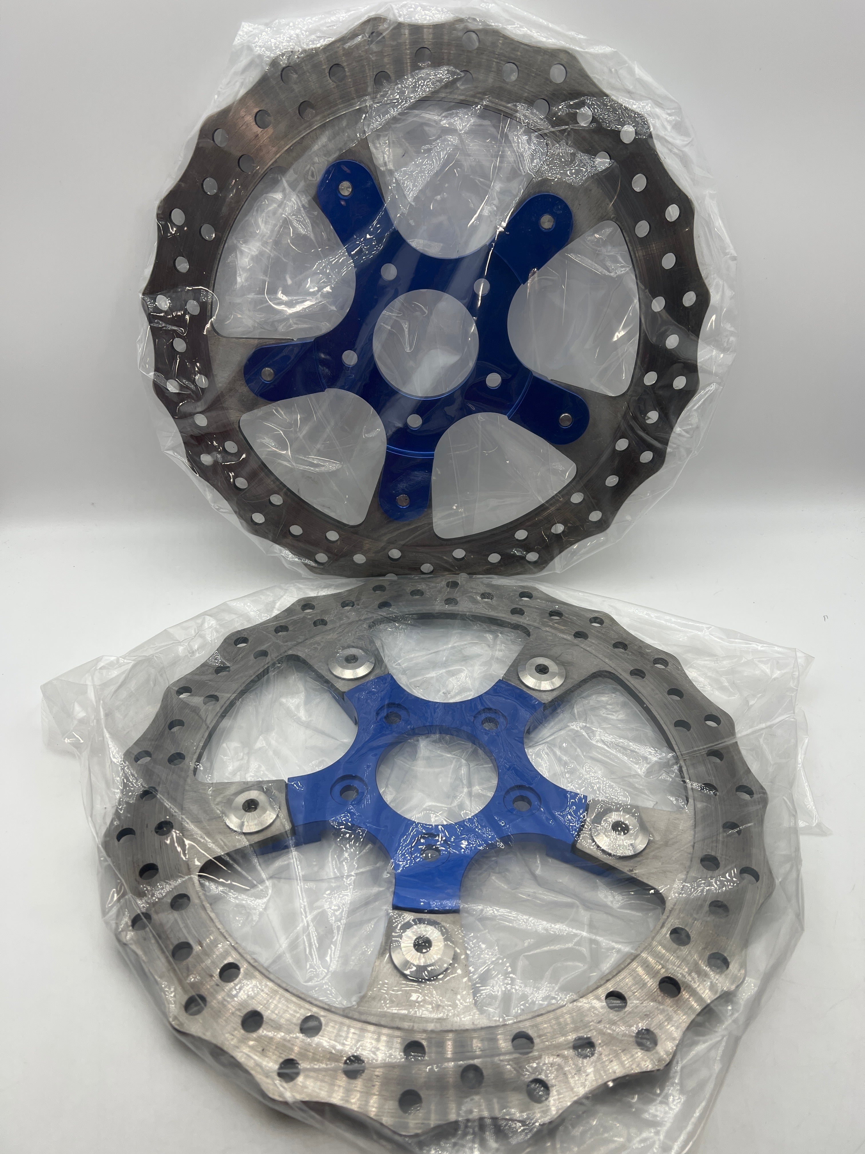 MoKitDora 11.8" Front Brake Dual Disc Rotors for Harley 2008-up Touring Models - Anodized Natural Finish