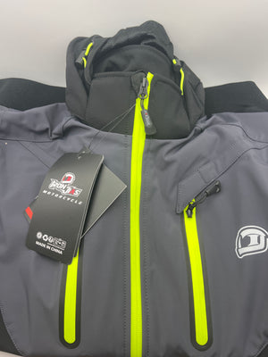 BORLENI Winter Motorcycle Jacket Mens CE Armored Cold Weather Motorbike Riding Jacket with Thermal Liner and Hood - Windproof XL