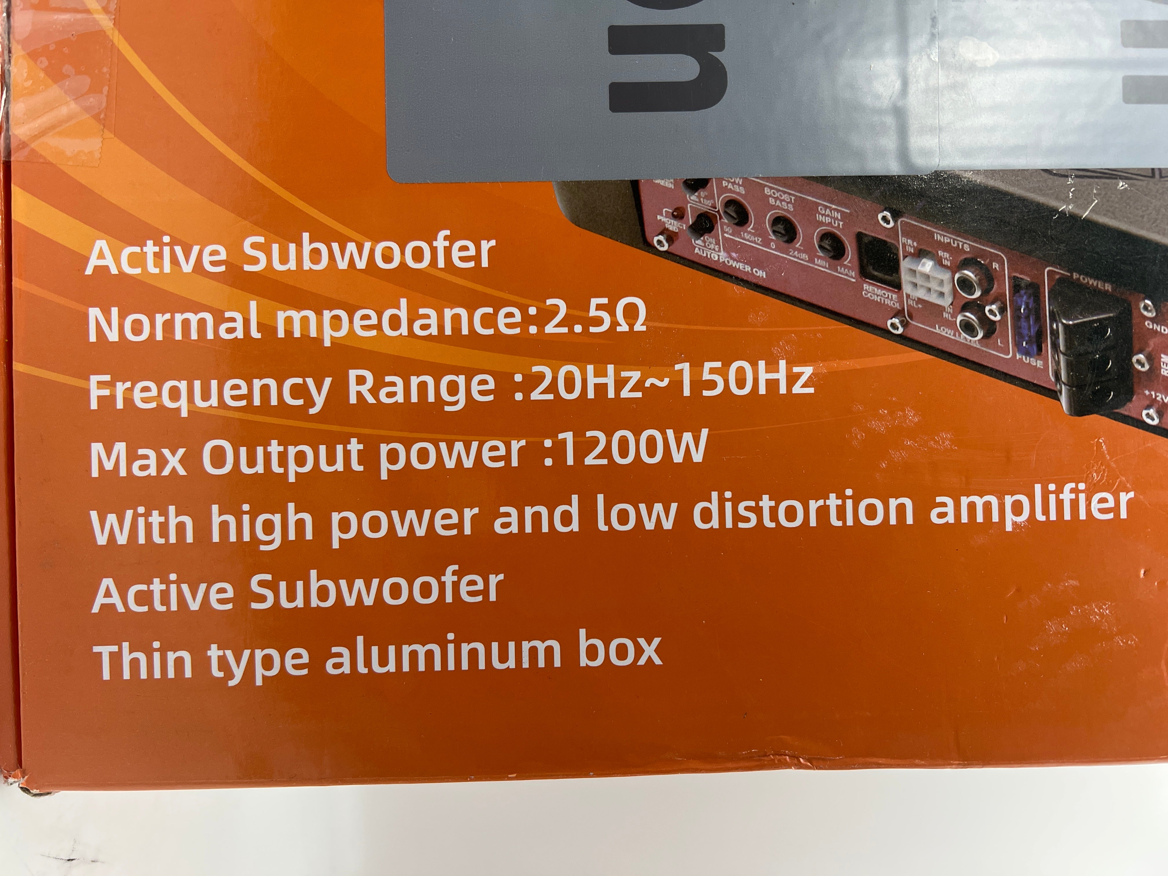 2025 Upgraded 10" 1200W Slim Under Seat Powered Car Subwoofer