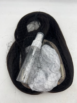 Lagomance 100% Real Human Hair Topper for Women - 12-Inch Dark Brown Mono Base Hairpiece