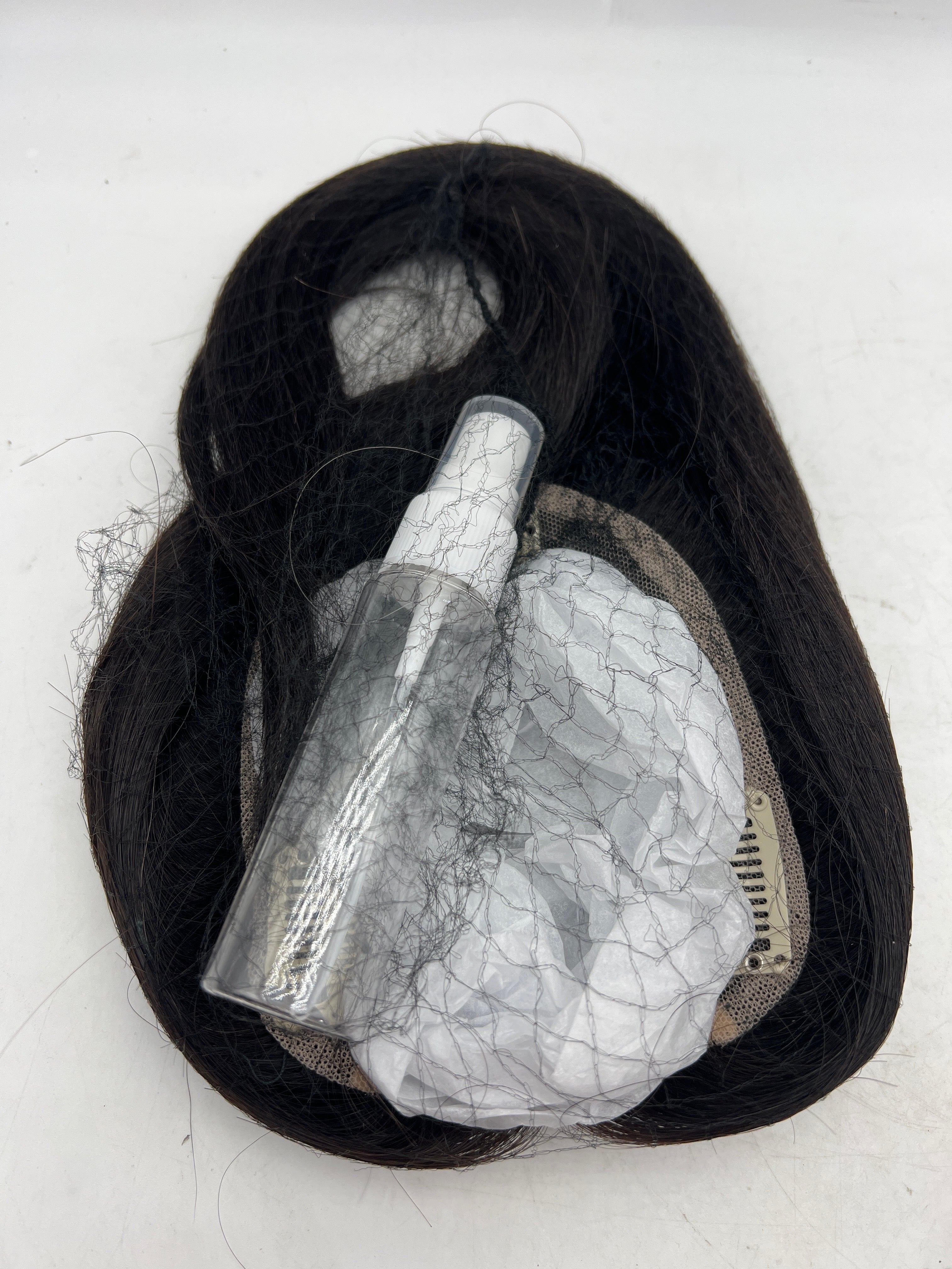 Lagomance 100% Real Human Hair Topper for Women - 12-Inch Dark Brown Mono Base Hairpiece