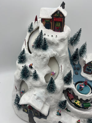 Chonsun Christmas Village 10.6-Inch Alpine Scene with LED Lights and Music