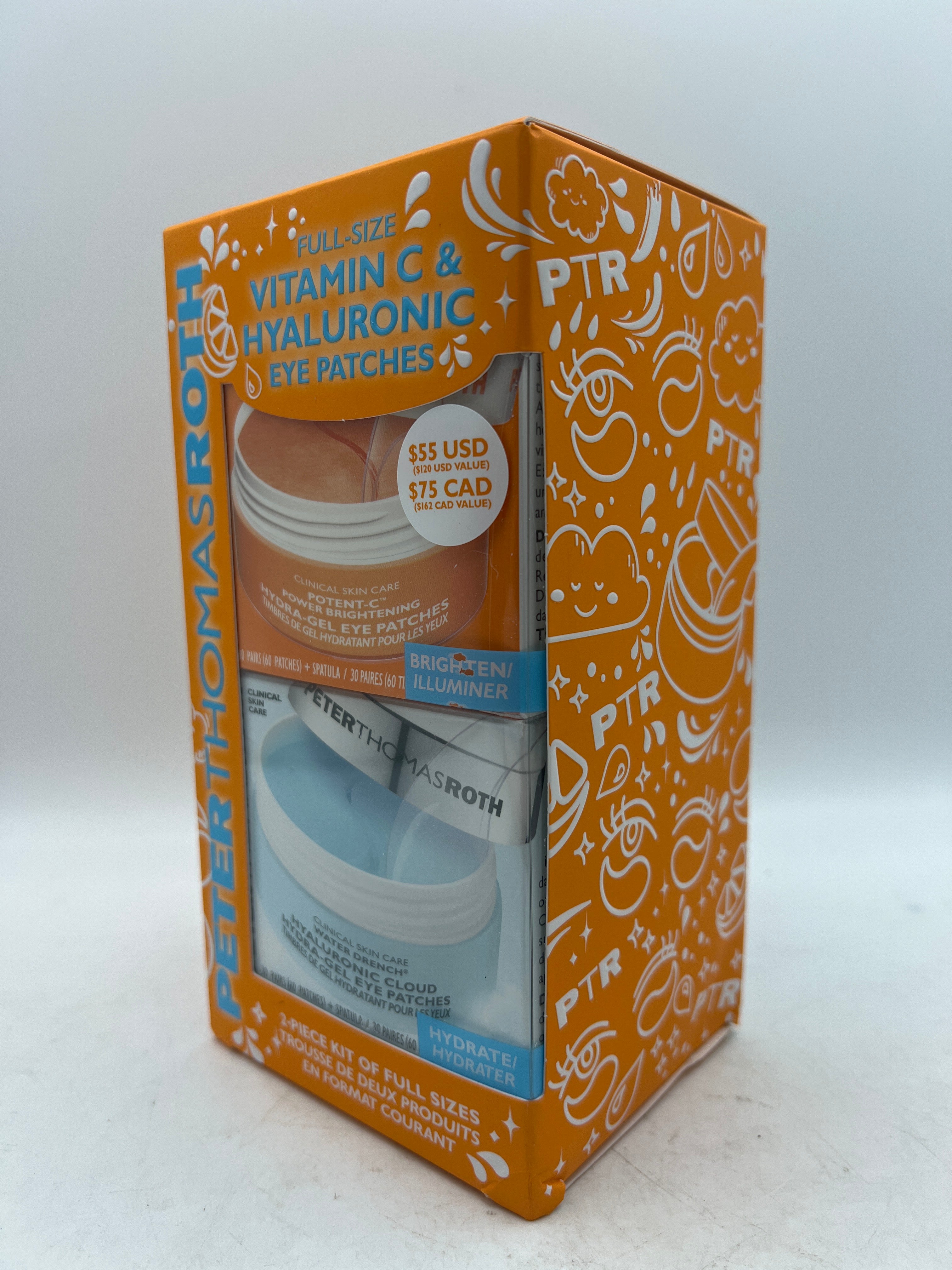 Peter Thomas Roth Full-Size Vitamin C & Hyaluronic Eye Patches 2-Piece Kit