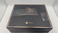 Slopehill Ionic Hair Dryer elegant packaging in black, highlighting salon-grade quality and featuring a delicate hair illustration.